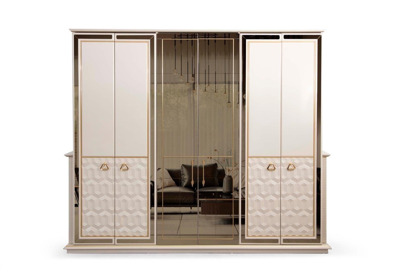 JVmoebel Kleiderschrank Loft Kleiderschrank Luxus Schlafzimmer Holz Glasschrank Möbel Sofort (1-St., Kleiderschrank) Made in Europa | Kleiderschränke