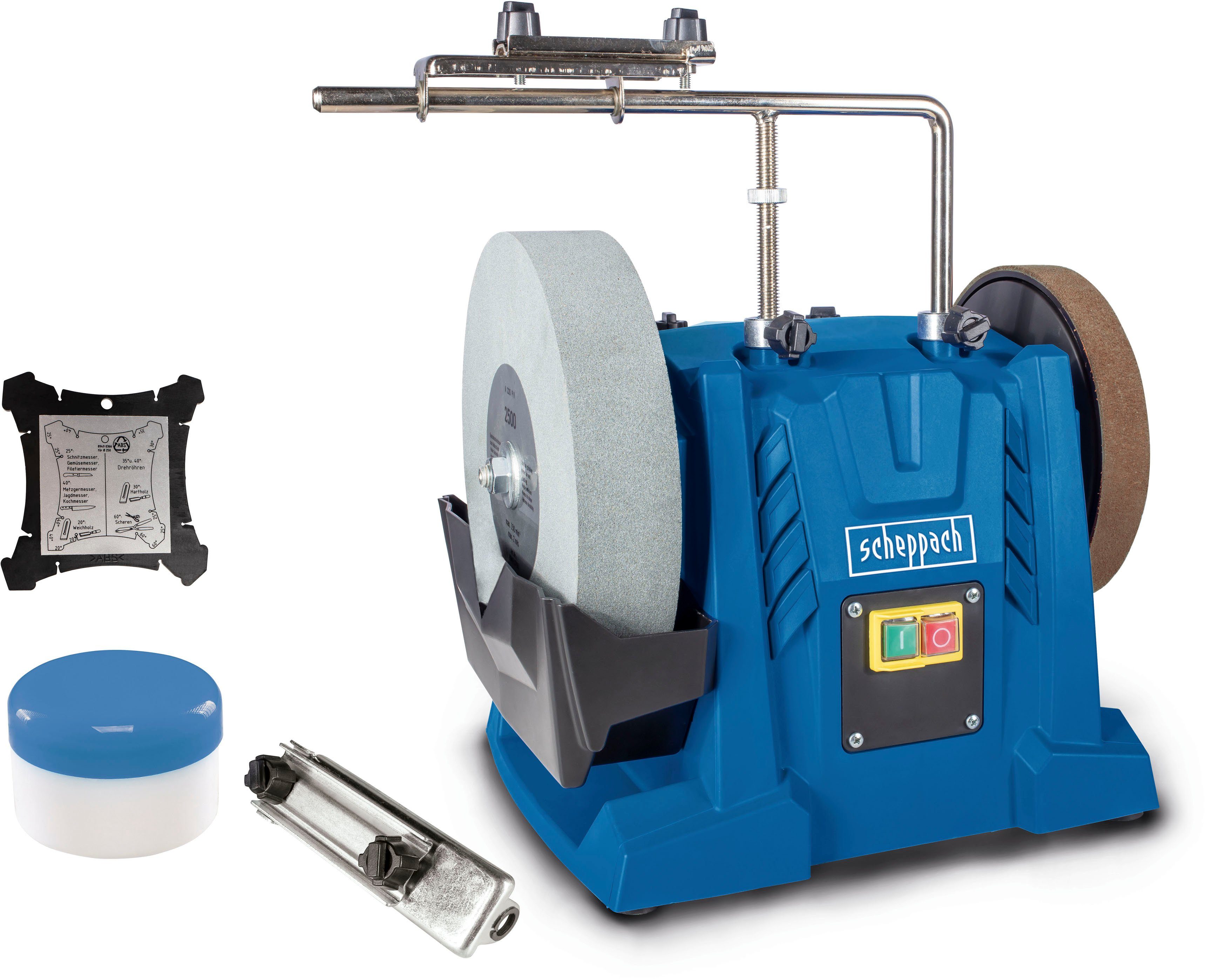 Scheppach Nass-Trockenschleifer TIGER 7000S, 200W, 250mm Korund-Schleifstei günstig online kaufen