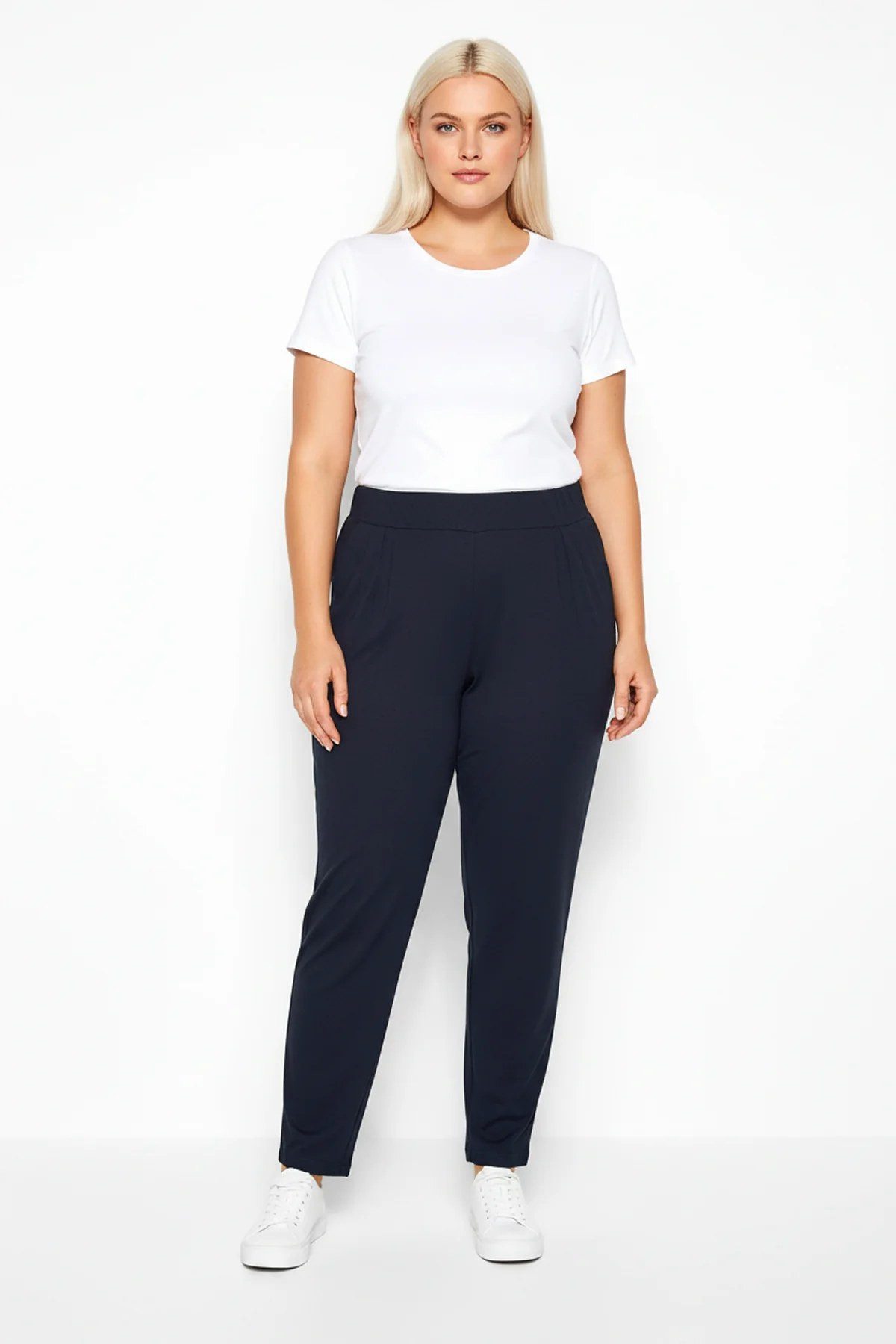 Shape of You Bequeme Jeans Pants with Elastic Waist and Pleat Details