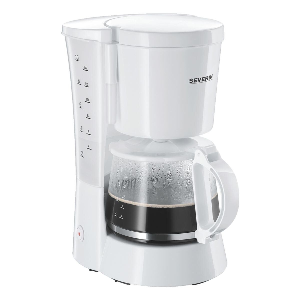 Severin Filterkaffeemaschine KA 4478, 1.4l Kaffeekanne, 1x4, mit Glaskanne, bis 10 Tassen, 800 Watt weiß