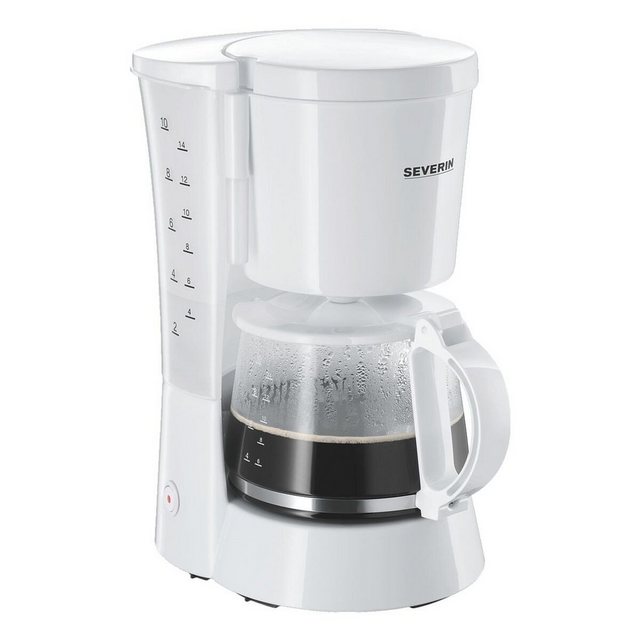 Severin Filterkaffeemaschine KA 4478, 1.4l Kaffeekanne, 1×4, Kaffeemaschine mit Glaskanne, bis 10 Tassen, 800 Watt