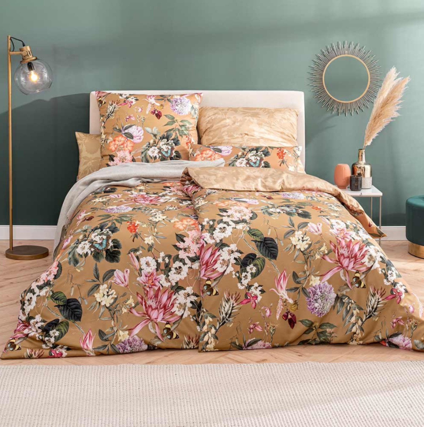 Estella Bettwäsche Bettwäsche Fiore, 100% Baumwolle, 2 teilig, 60° Wäsche