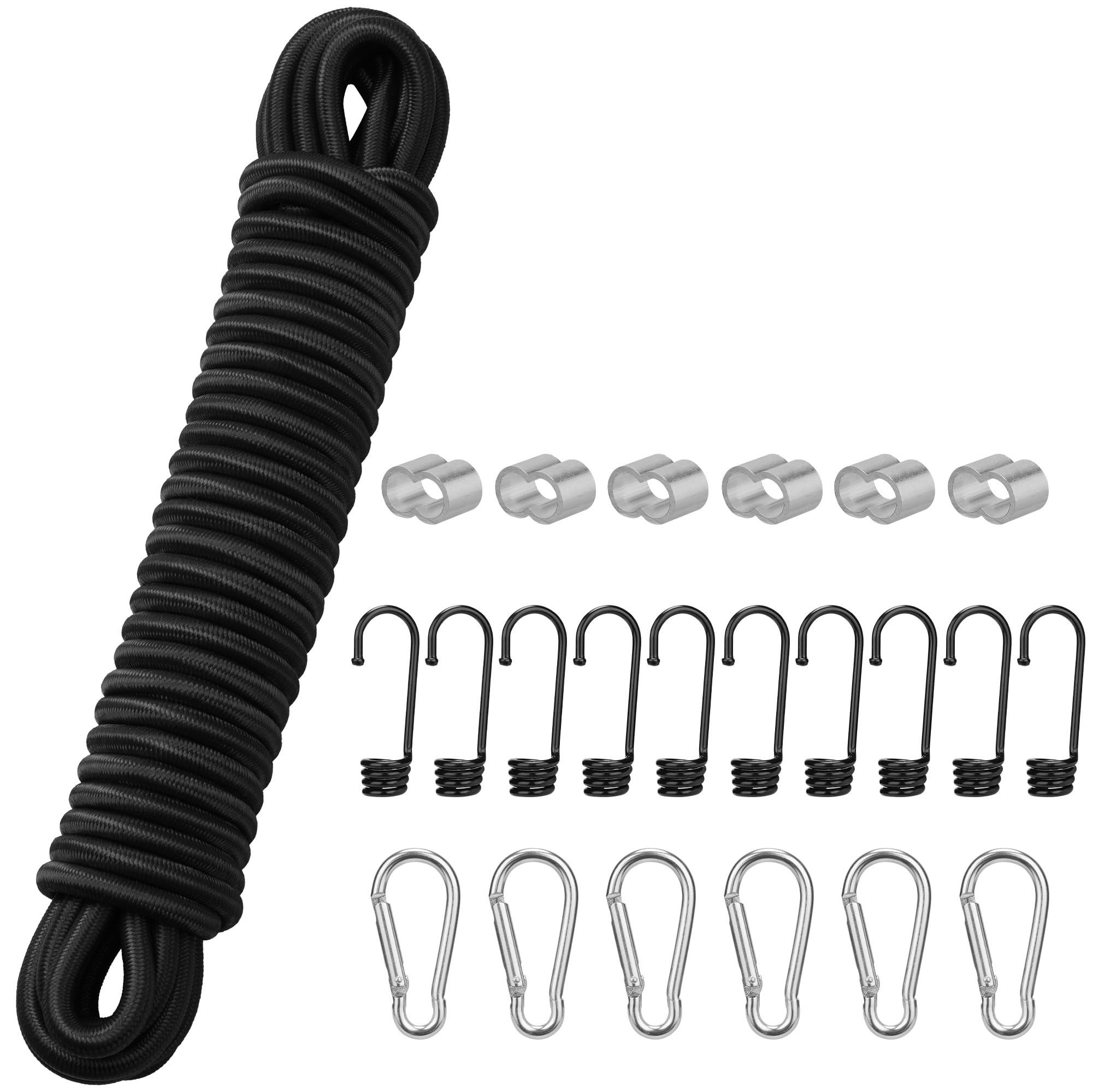Spanngurt Gummiband Expander 8mm x 10m mit Haken - Spanngummi mit Haken