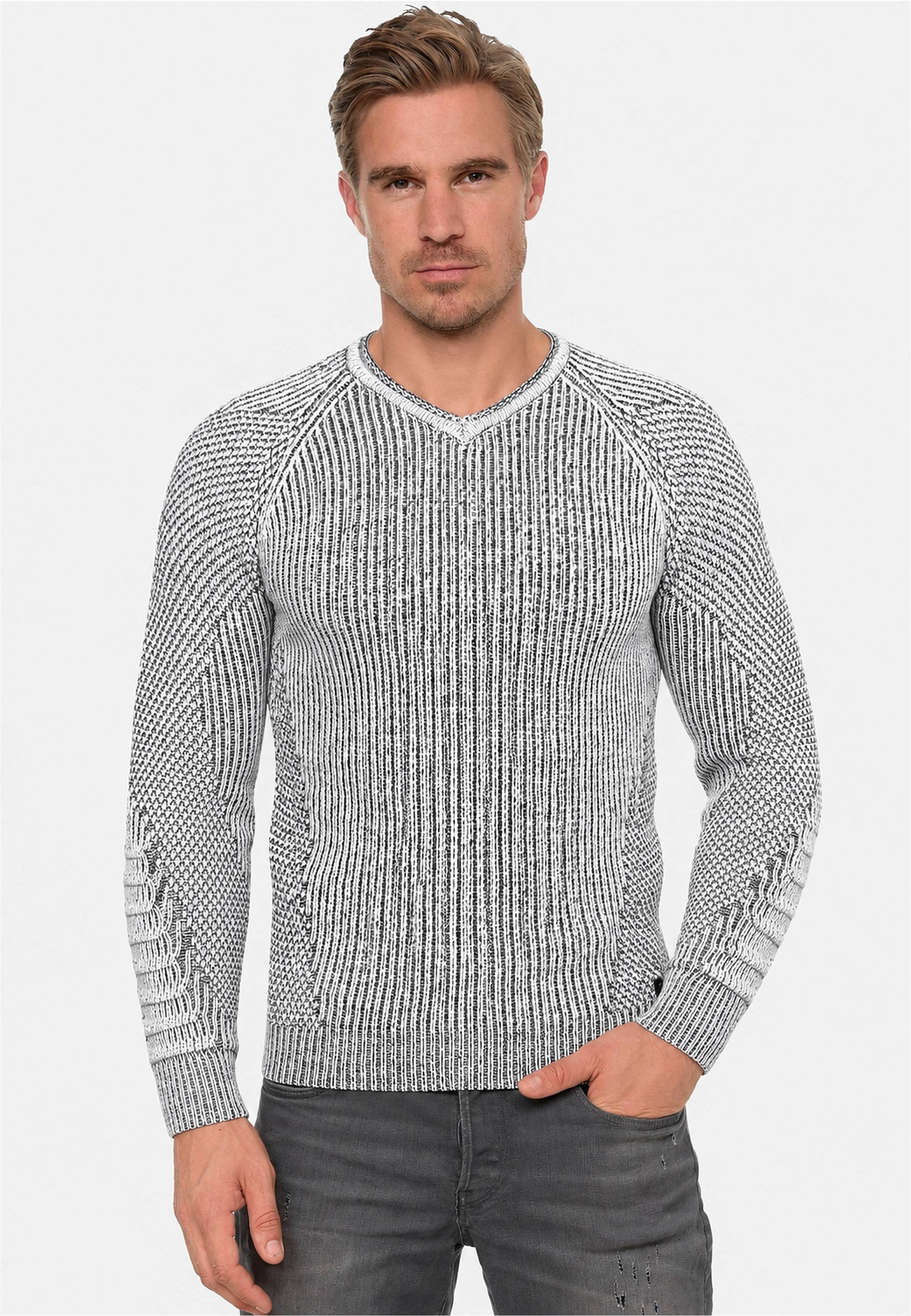 Rusty Neal Strickpullover mit ausgefallenem Strickmuster