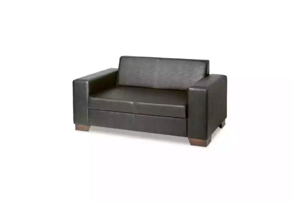 Zweisitzer Rückenkissen JVmoebel Sofa Luxuriöse, Schwarz Teile, 1 Arbeitszimmermöbel Büroeinrichtung