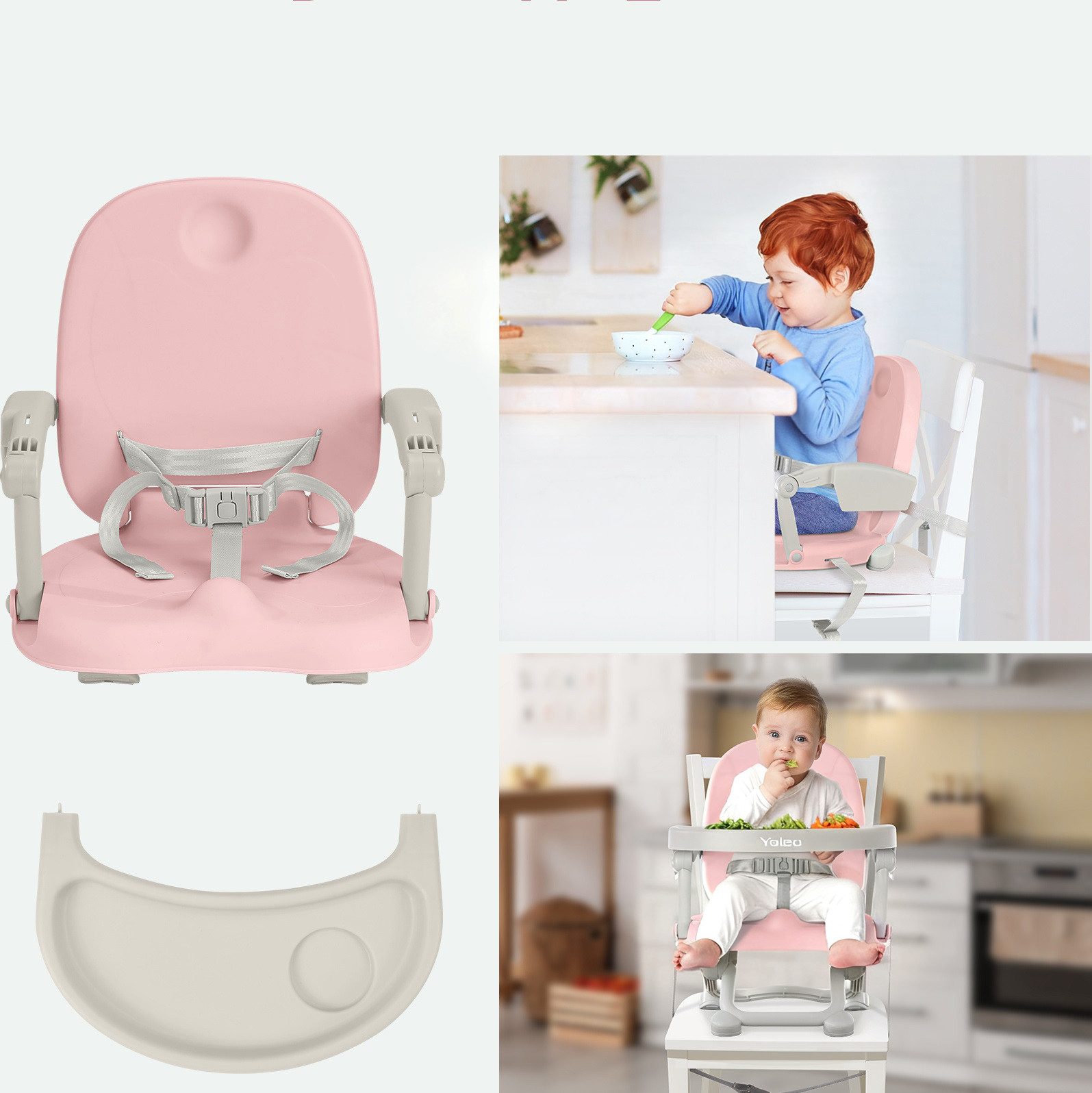 Ezebaby Reisehochstuhl Sitzerhöhung Tragbar Booster kinderstiz für Kinder – Bild 5 von 5