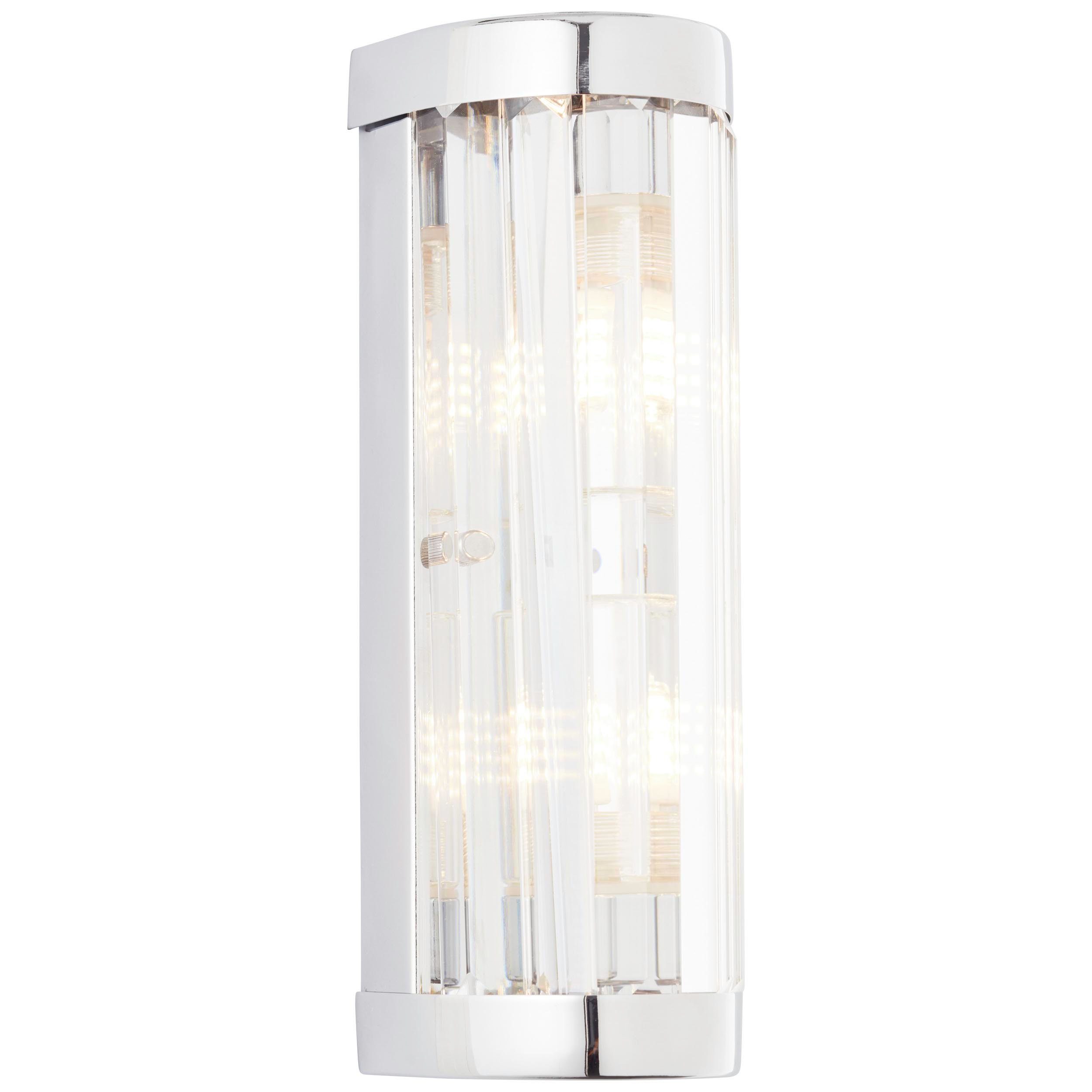 Wandleuchte Brilliant chrom, Leuchten Lampe, 2x 30cm Wandleuchte für G9, Lemont QT14, moderne 18W,St, Badezimmer Lemont, Metall/Glas, SPA-Konzept: