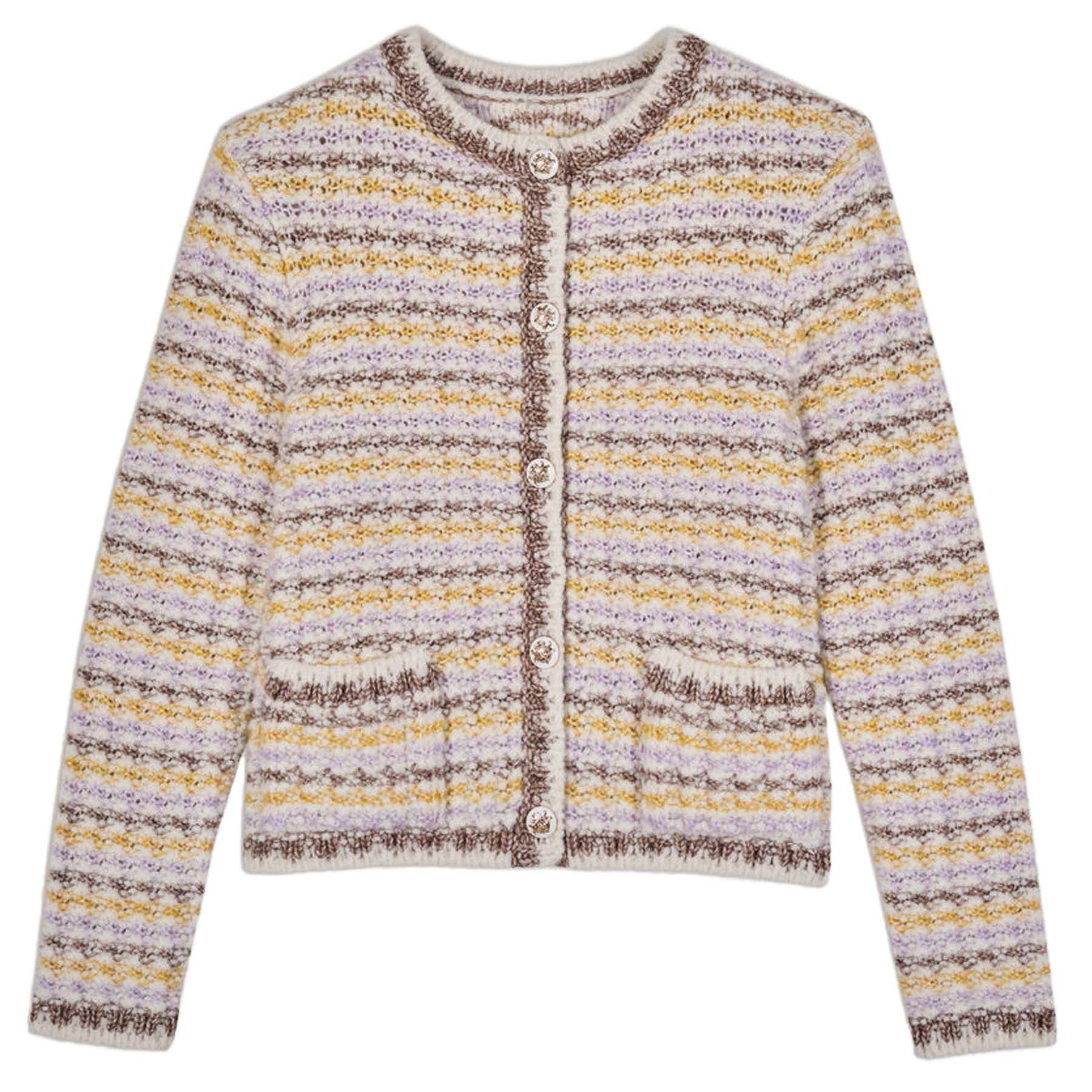 BA&SH Strickjacke BA&SH Strickjacke BILL aus Woll-Gemisch - Beige