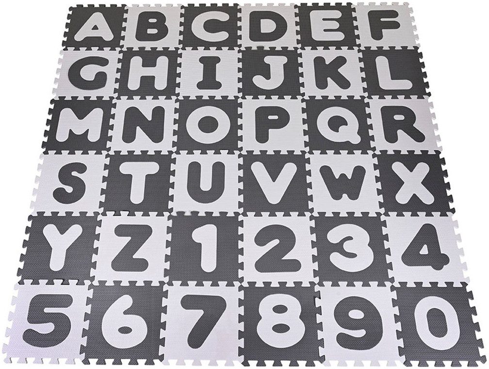 Knorrtoys® Puzzle Alphabet + Zahlen, grau-weiß, günstig online kaufen