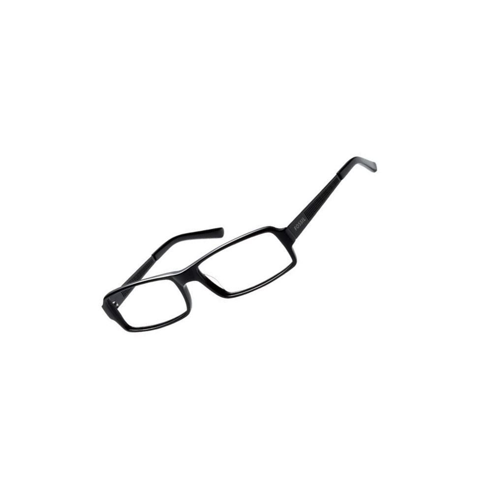 Fossil Brillengestell Korrektionsfassung Brille Kunststoff Schwarz 55/16/140 - OF2066001, Kunststoff und Metall