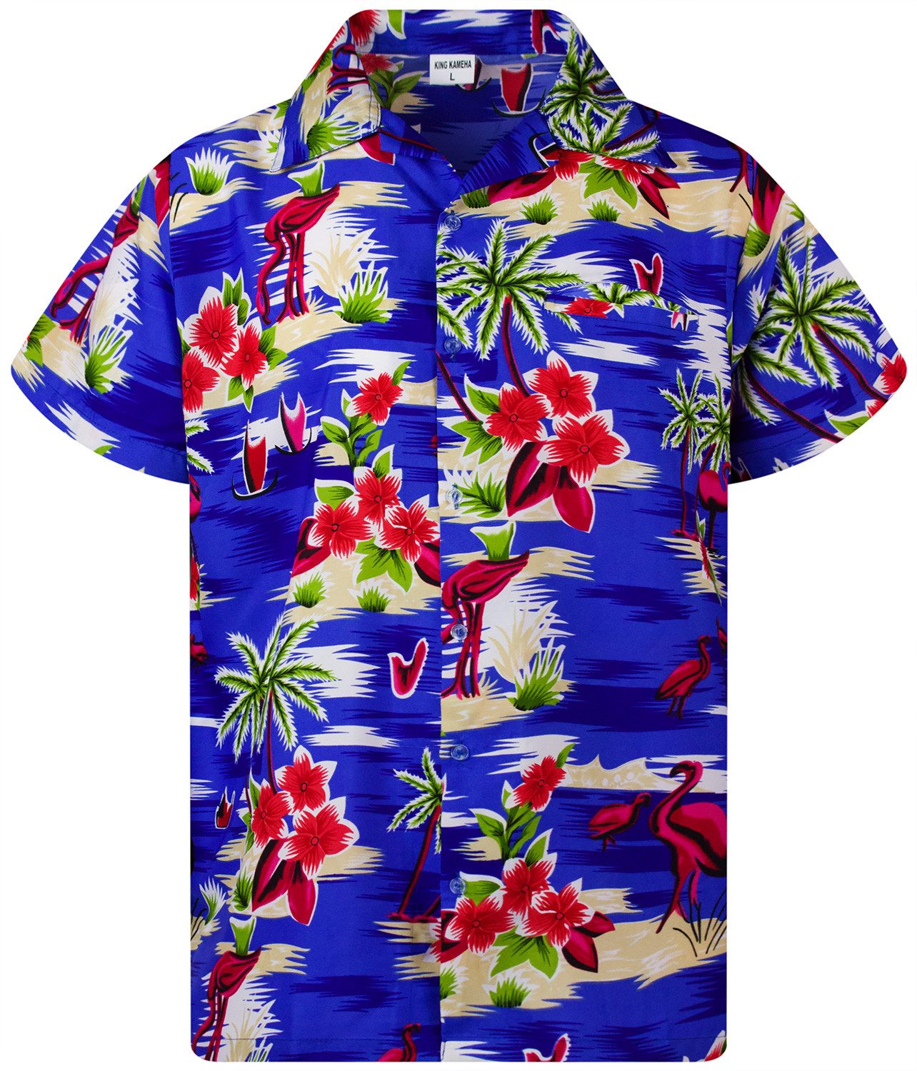 King Kameha Hawaiihemd Flamingos Funky Hawaii-Hemd günstig online kaufen