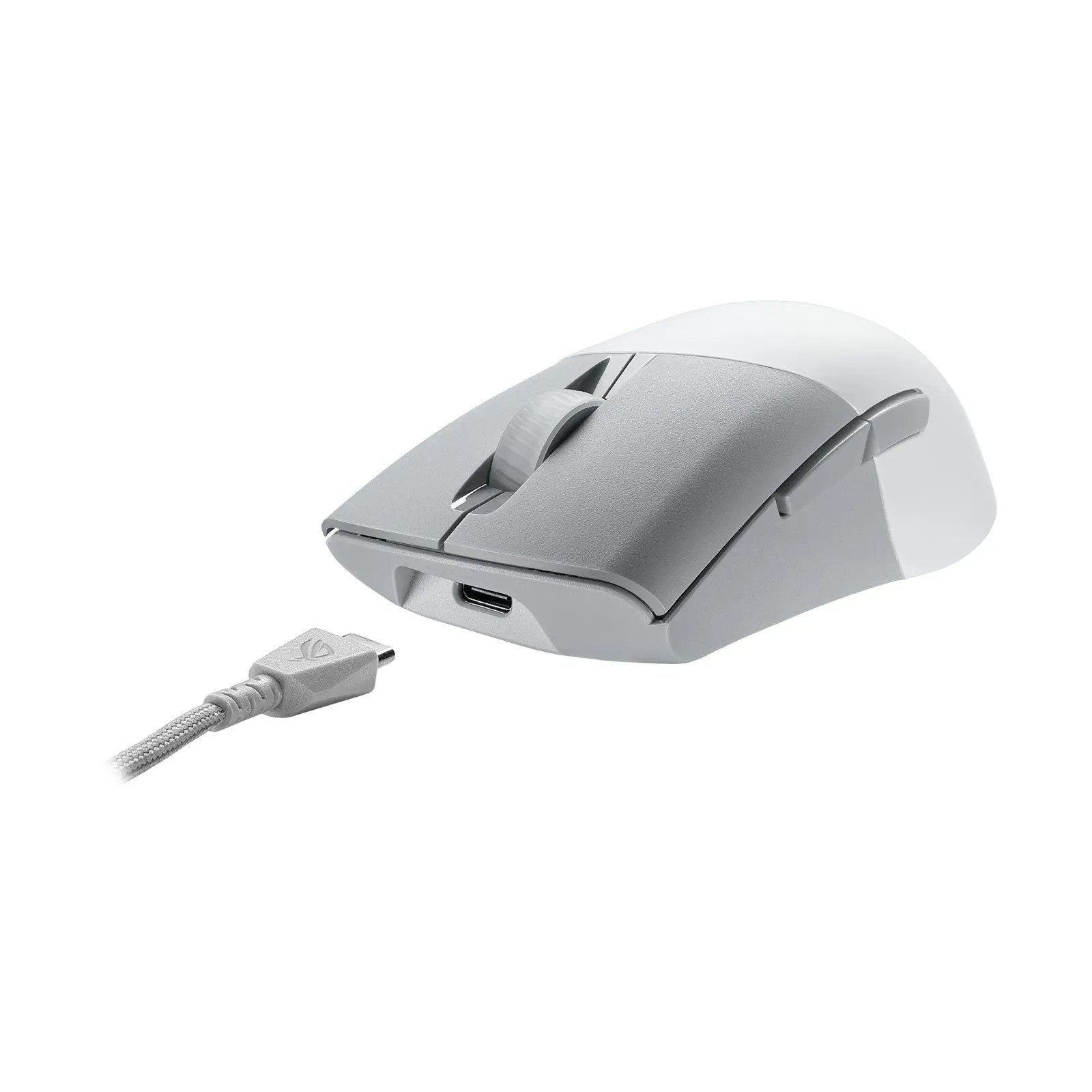 Asus ROG Keris Wireless AimPoint 36000 DPI Weiß RGB Pro XL Gaming-Maus (2,4 GHz Funk, Bluetooth, USB Kabel, 1000 dpi)