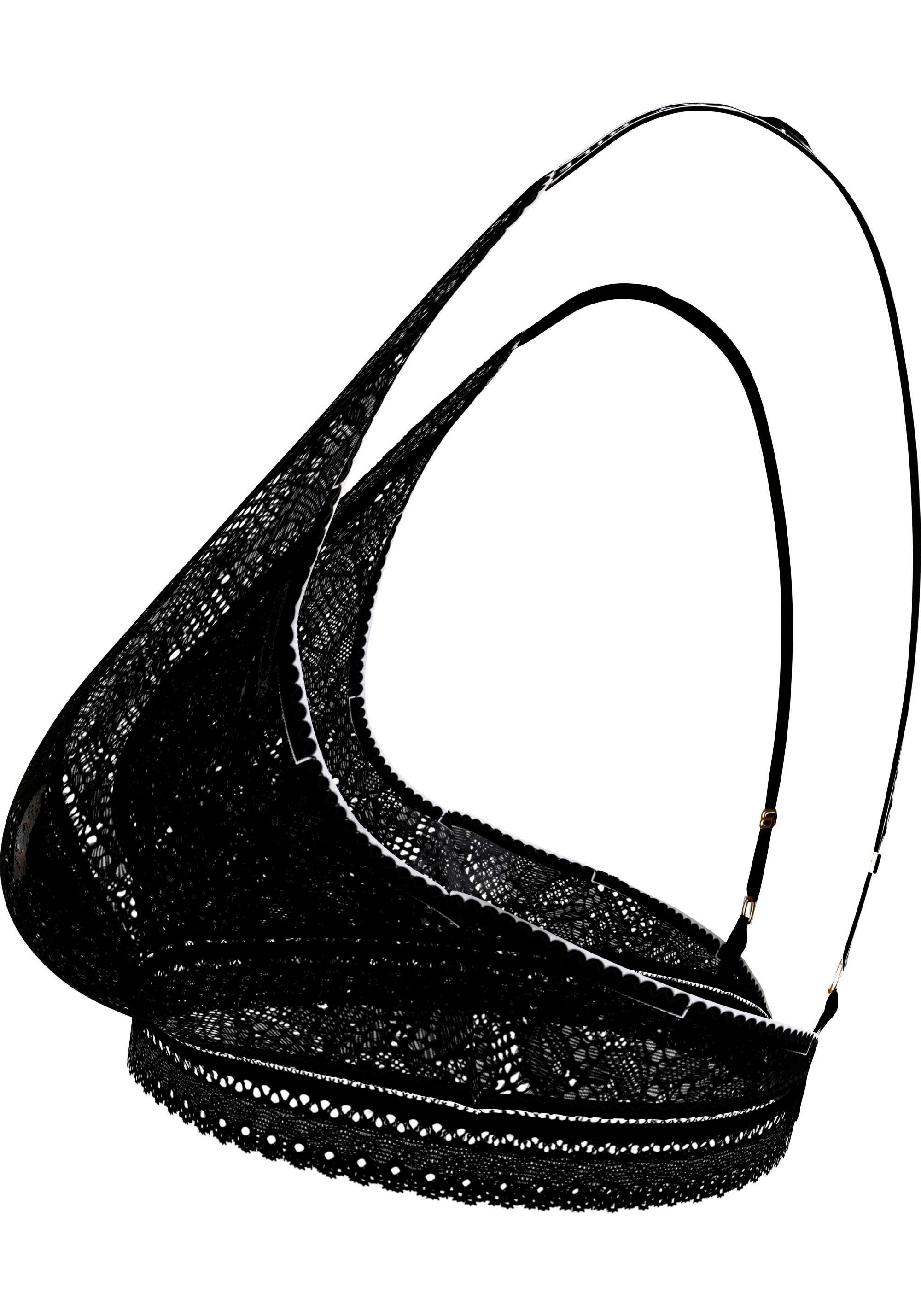 Triangel-BH SIZES) Hilfiger BRA Tommy (EXT TRIANGLE Logoschriftzügen Underwear auf den Trägern mit