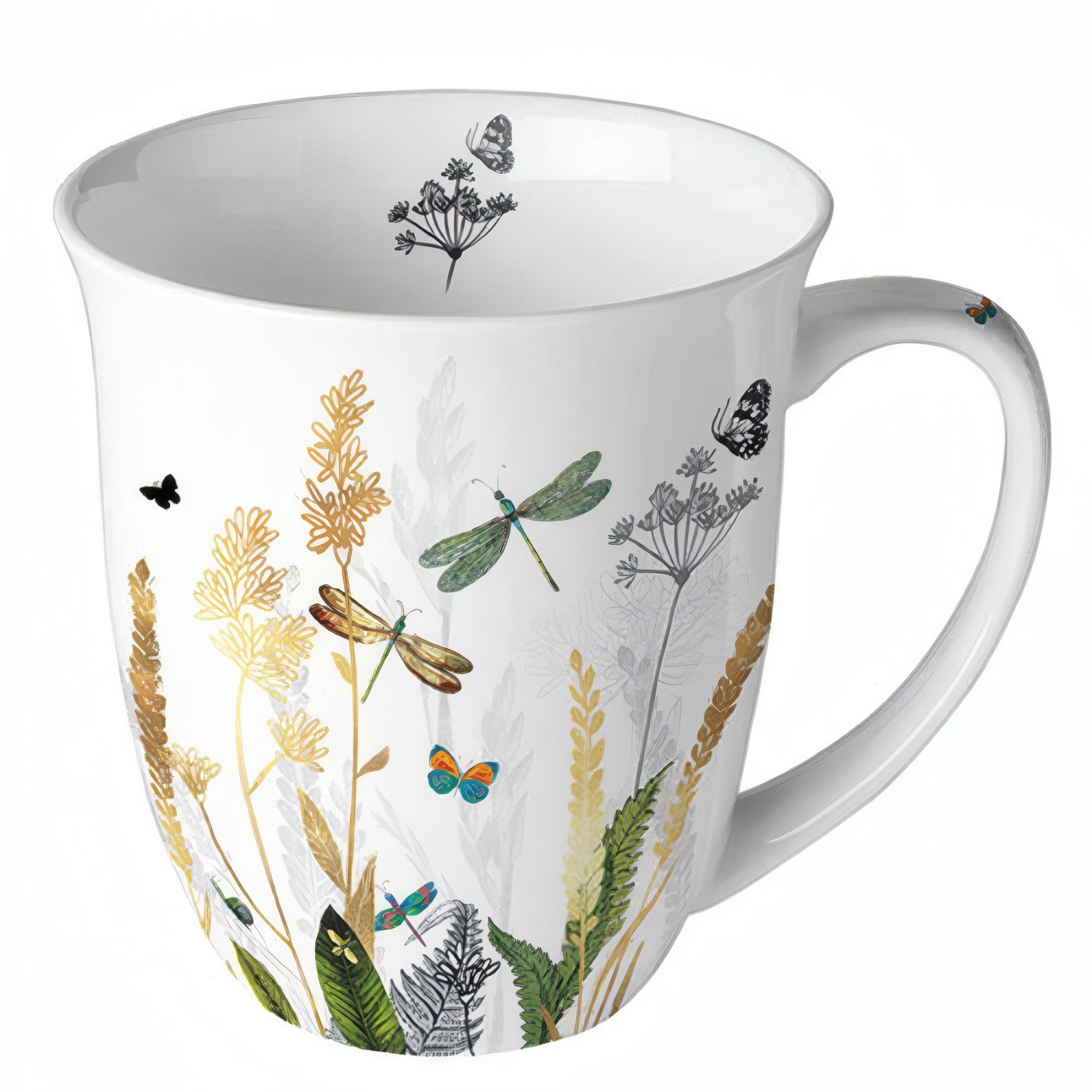 Ambiente® Tasse Tasse Ornamental flowers white, Porzellan