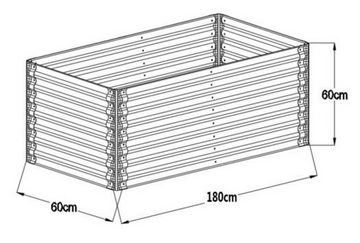 KONIFERA Hochbeet, BxTxH: 180x60x60 cm, 650 l