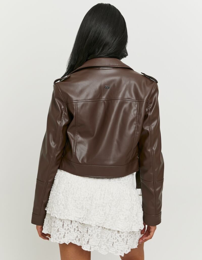 Tally Weijl Lederimitatjacke SJAPUTILOT Kunstfaser, im Biker-Stil in verkürzter Passform