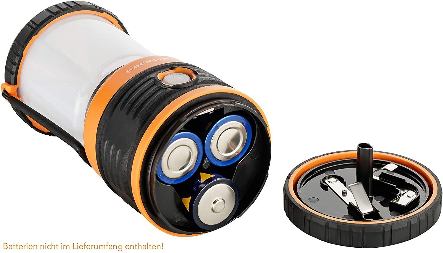 Dunlop LED Gartenleuchte Campingleuchte Dunlop LED OUTDOOR, LED fest integriert, 4 Leuchtmodi dimmbar stoßfest kratzfest 1000 Lumen – Bild 5 von 5