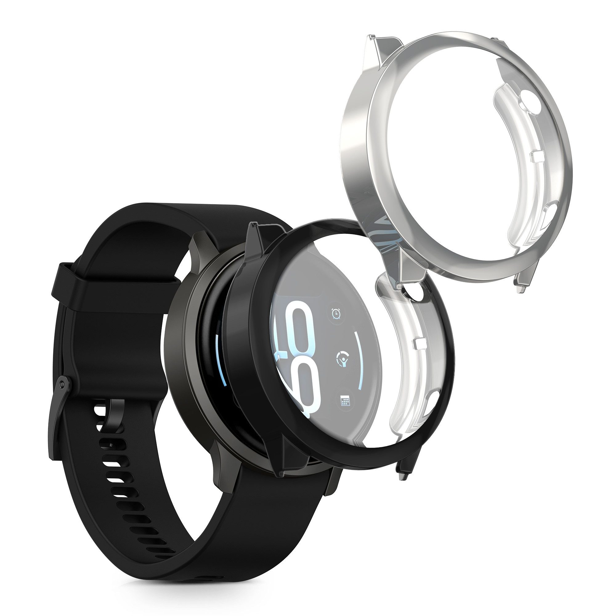 kwmobile Smartwatch-Hülle 2x Silikon Hülle für Garmin Venu 4 41mm, Schutzhülle Fullbody Display Cover Set aus Silikon