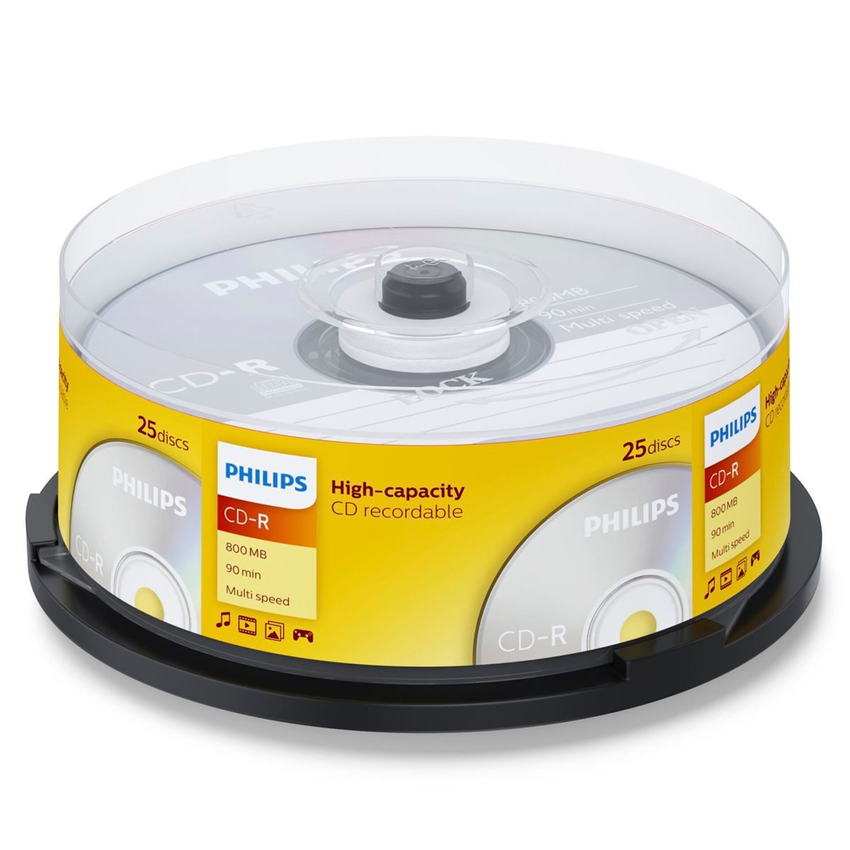 Philips CD-Rohling 1x25 CD-R 90Min 800MB 40x SP