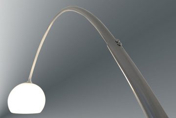 Kiom Stehlampe Bogenleuchte Lilli XL weiß mit weiter Ausladung, mit Fußdimmer, Leuchtmittel nicht inklusive, Leuchtmittel abhängig