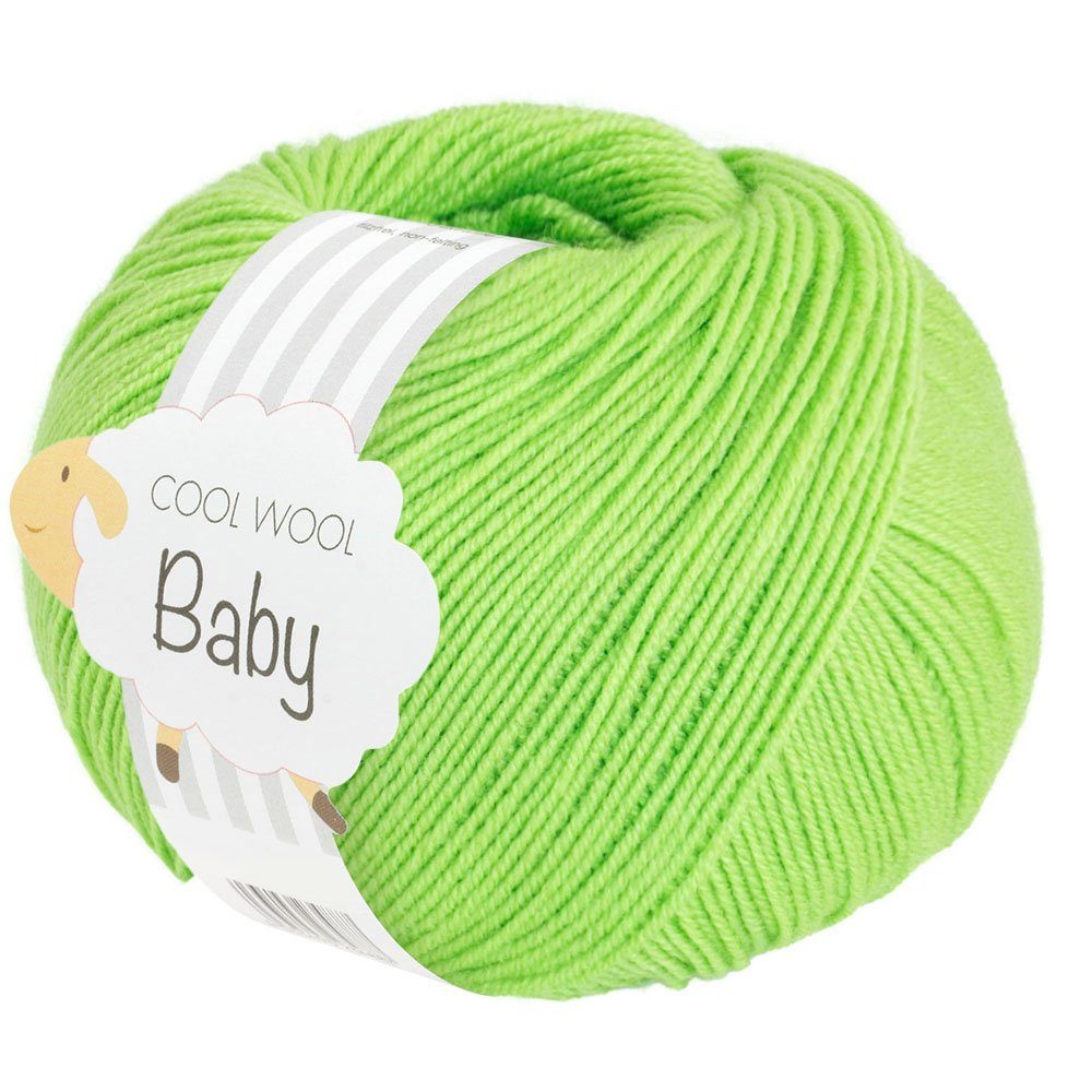 LANA GROSSA COOL WOOL BABY Häkelwolle, 220 m (besonders geeignet für Babystricksachen), 50 g