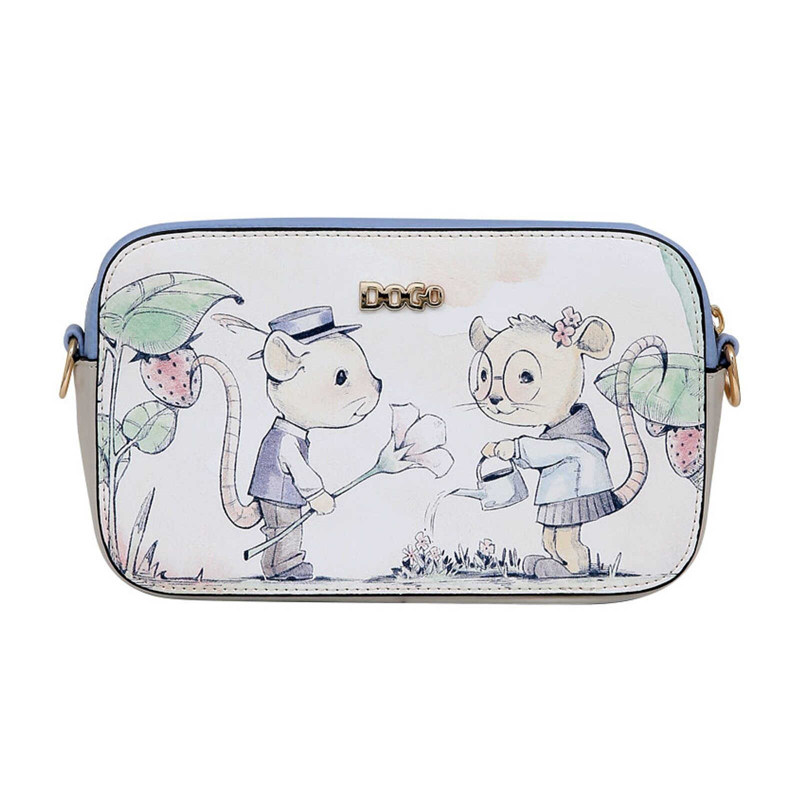 DOGO Handtasche Mono Abendtasche Mice Society Damen Umhängetasche Schultertasche, Handgefertigt