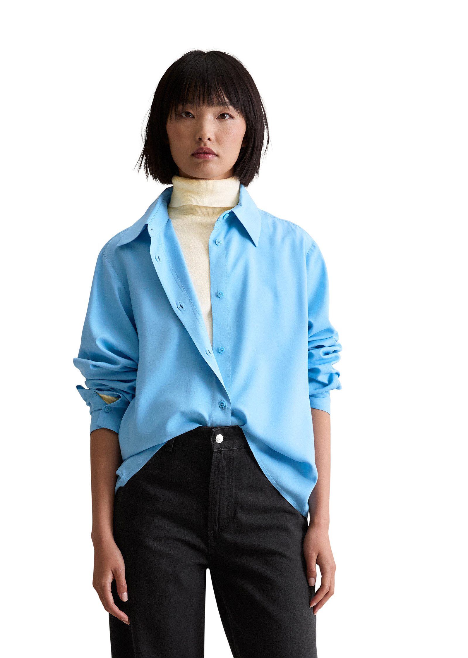 Langarmbluse aus LENZING™ ECOVERO™