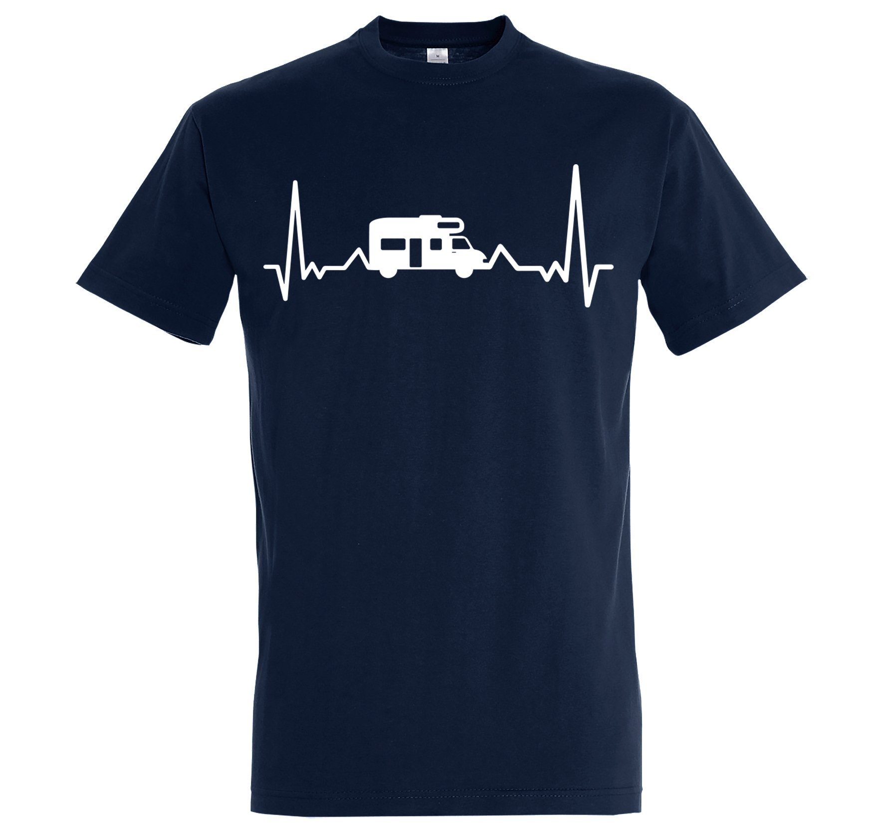 Youth Designz T-Shirt Camping Herzschlag Herren Shirt mit lutsigem Frondruck
