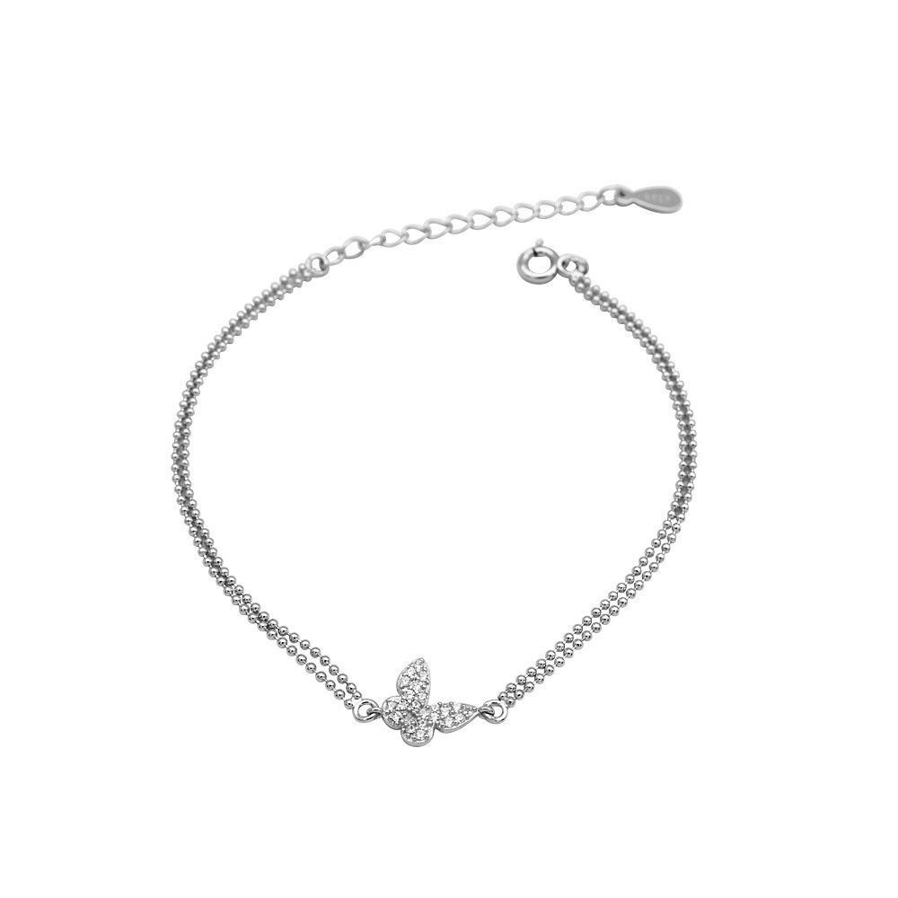 Fivejoy Bettelarmband Charm Armband, Schmetterling Armband Silber (1-tlg), Kann zu Ihrem Lieblingsoutfit getragen werden