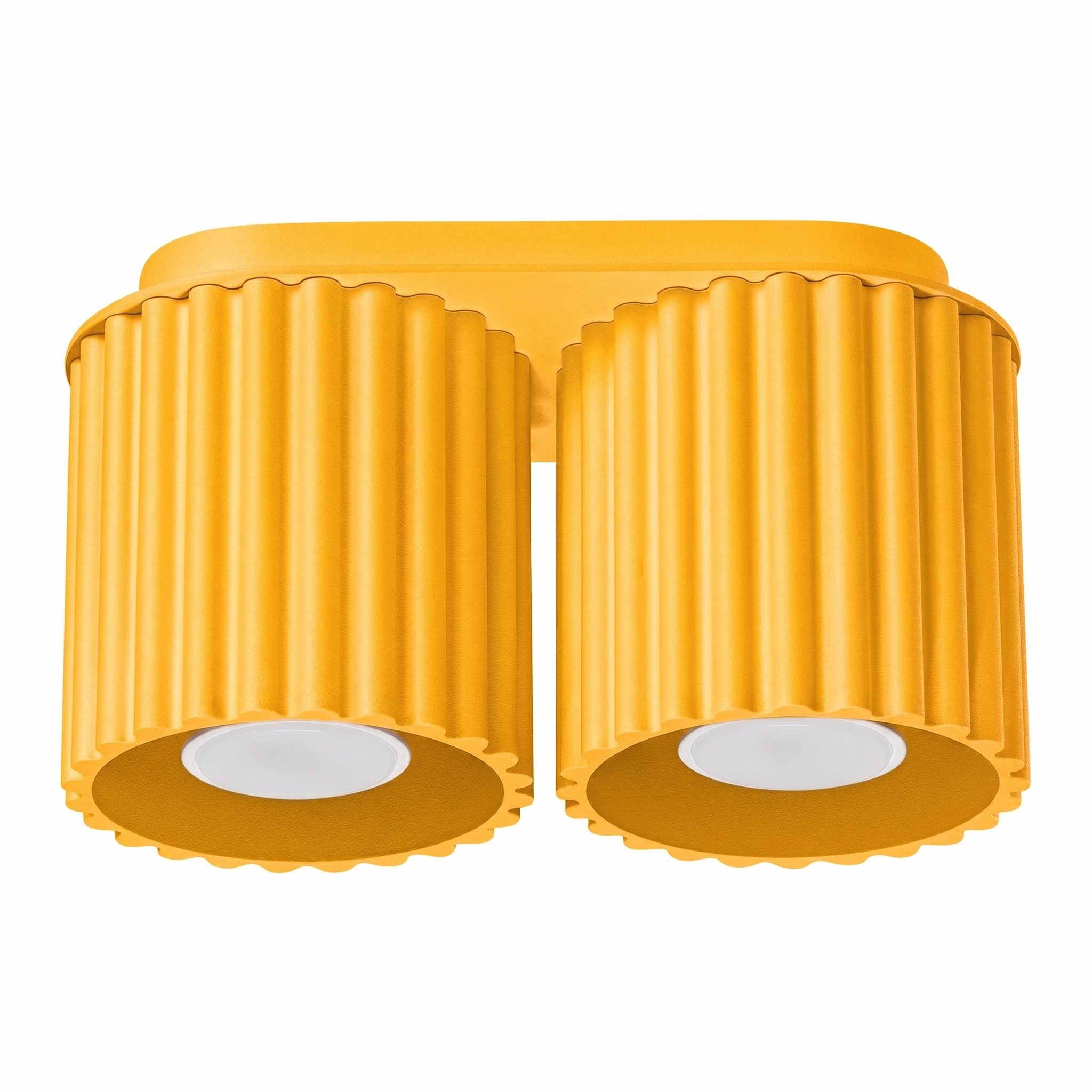 SOLLUX lighting Deckenleuchte Plafond AURA 2 gelb GU10, Nicht enthalten