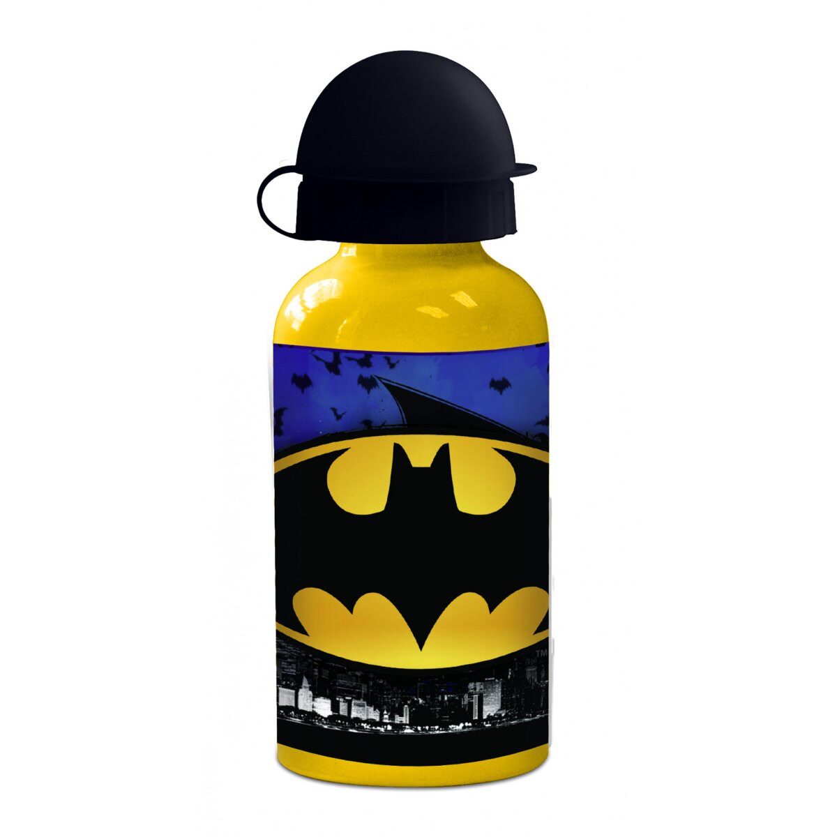 Batman Trinkflasche Batman Trinkflasche 400ml Aluminium Kinder Schule Sport