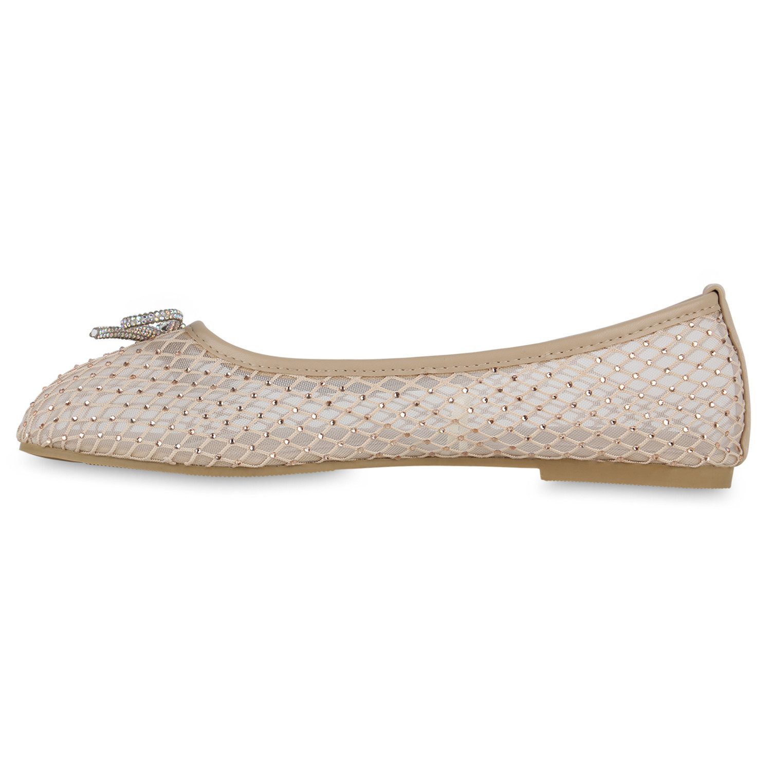VAN HILL 841693 Ballerina Damen Klassische Ballerinas Strass Schleife Glitz günstig online kaufen
