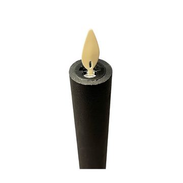 Coen Bakker Deco BV LED-Kerze Wax Candles (Set, 3-tlg), Stabkerzen schwarz 2 Stück Fernbedienung bewegliche Flamme