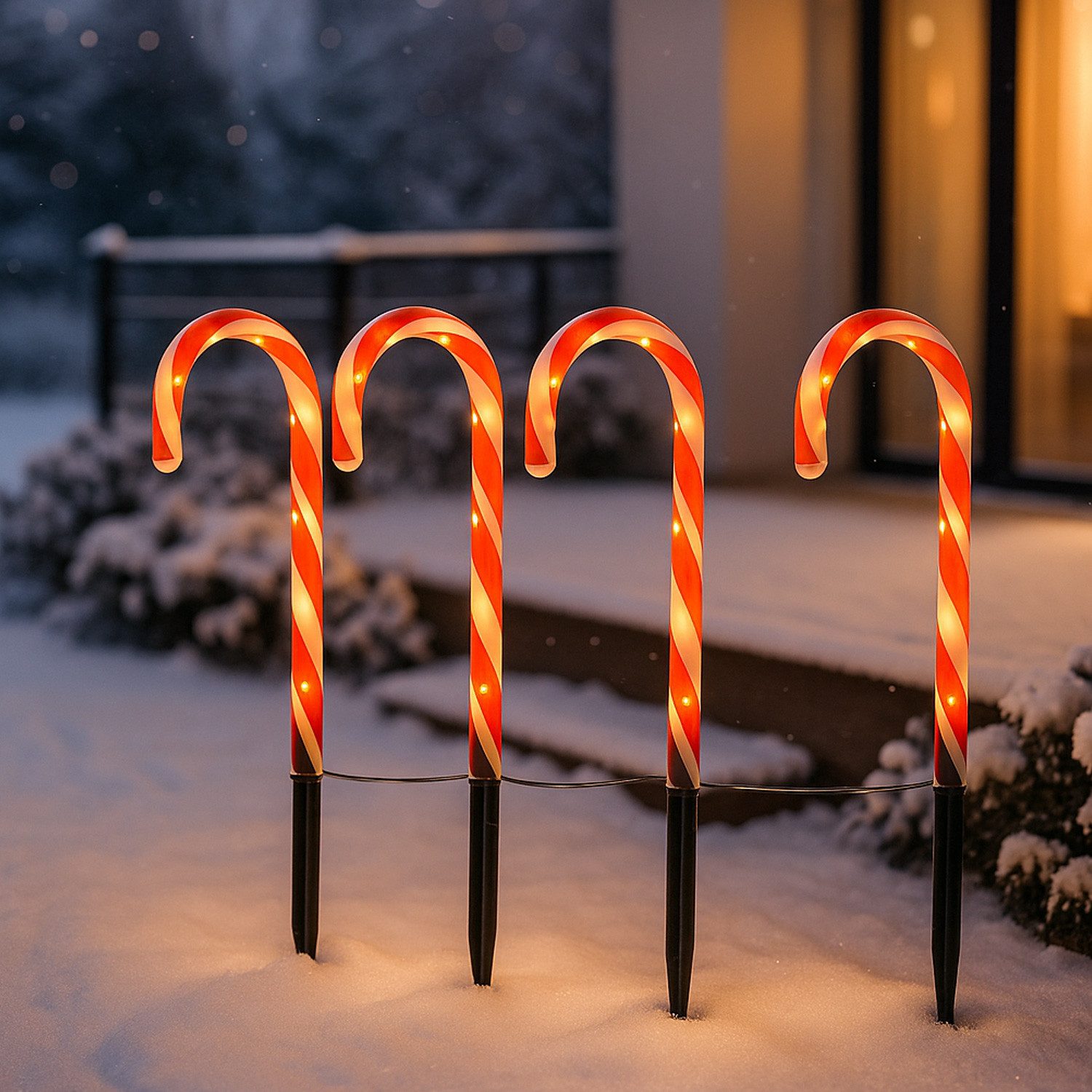 MARELIDA LED Dekolicht LED Zuckerstangen Gartendeko Weihnachtsbeleuchtung B günstig online kaufen