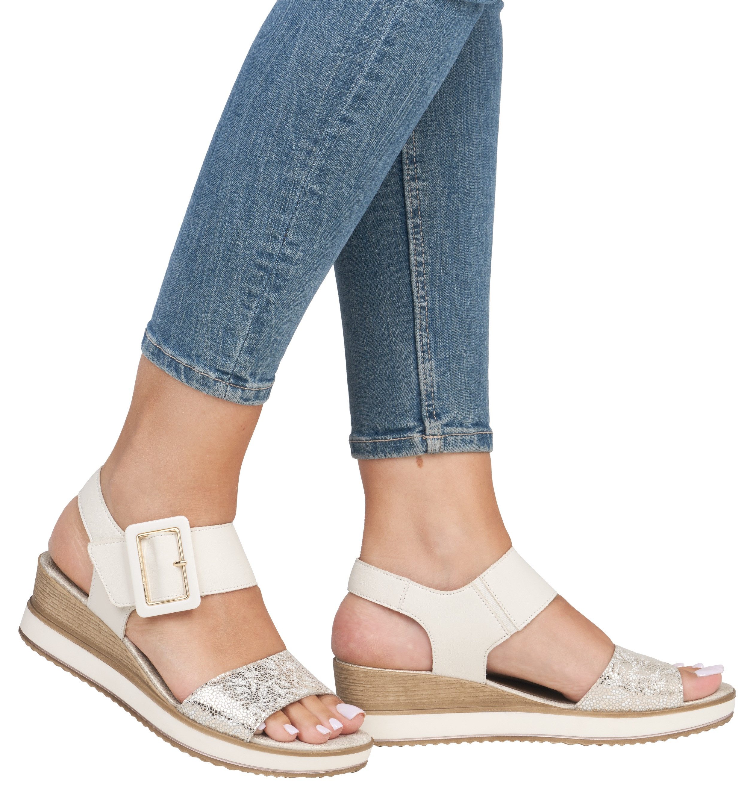 Remonte Sandalette, Sommerschuh, Sandale, Bequemschuh mit Klett unter der Z günstig online kaufen