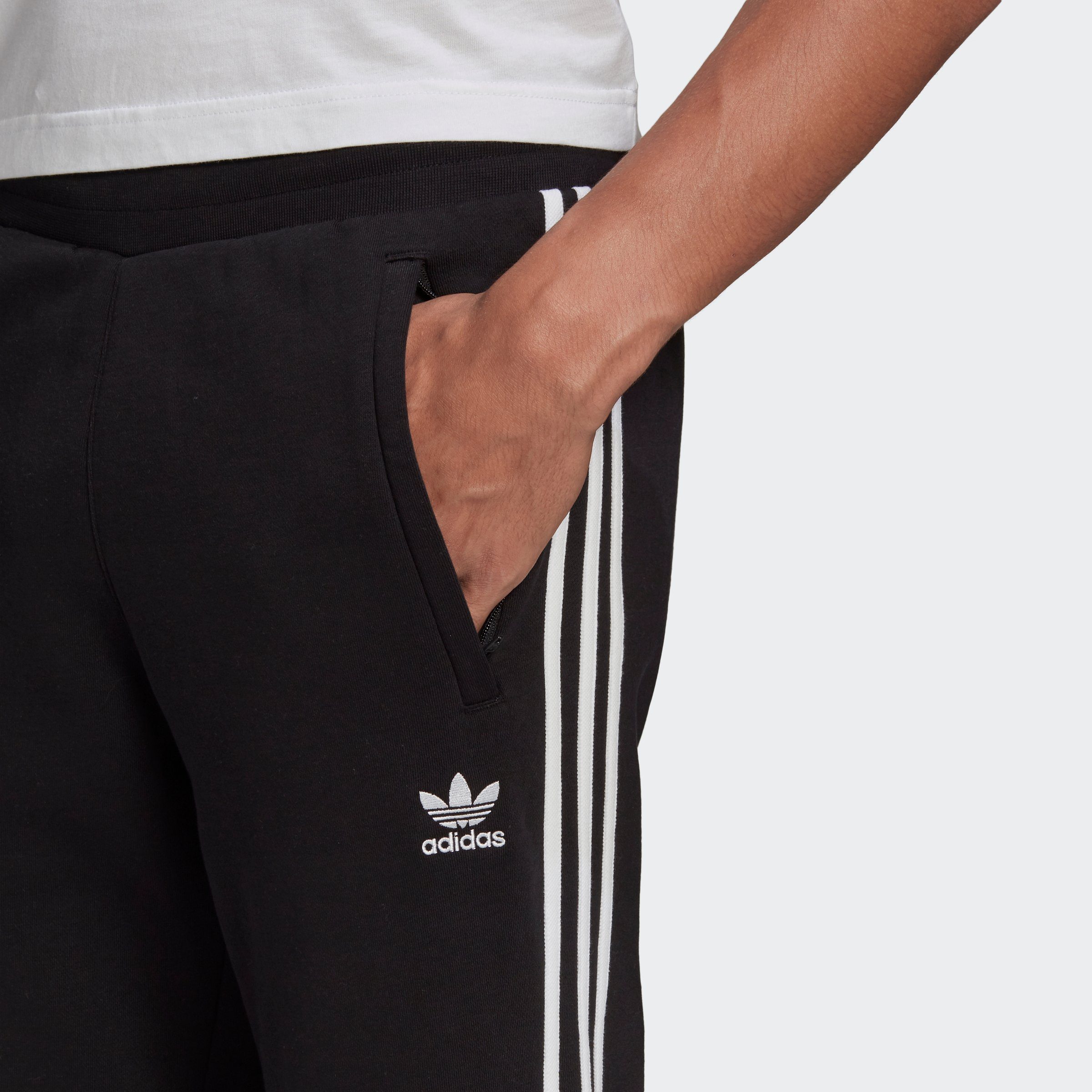 HOSE Sporthose Originals BLACK adidas (1-tlg) ADICOLOR 3-STREIFEN CLASSICS