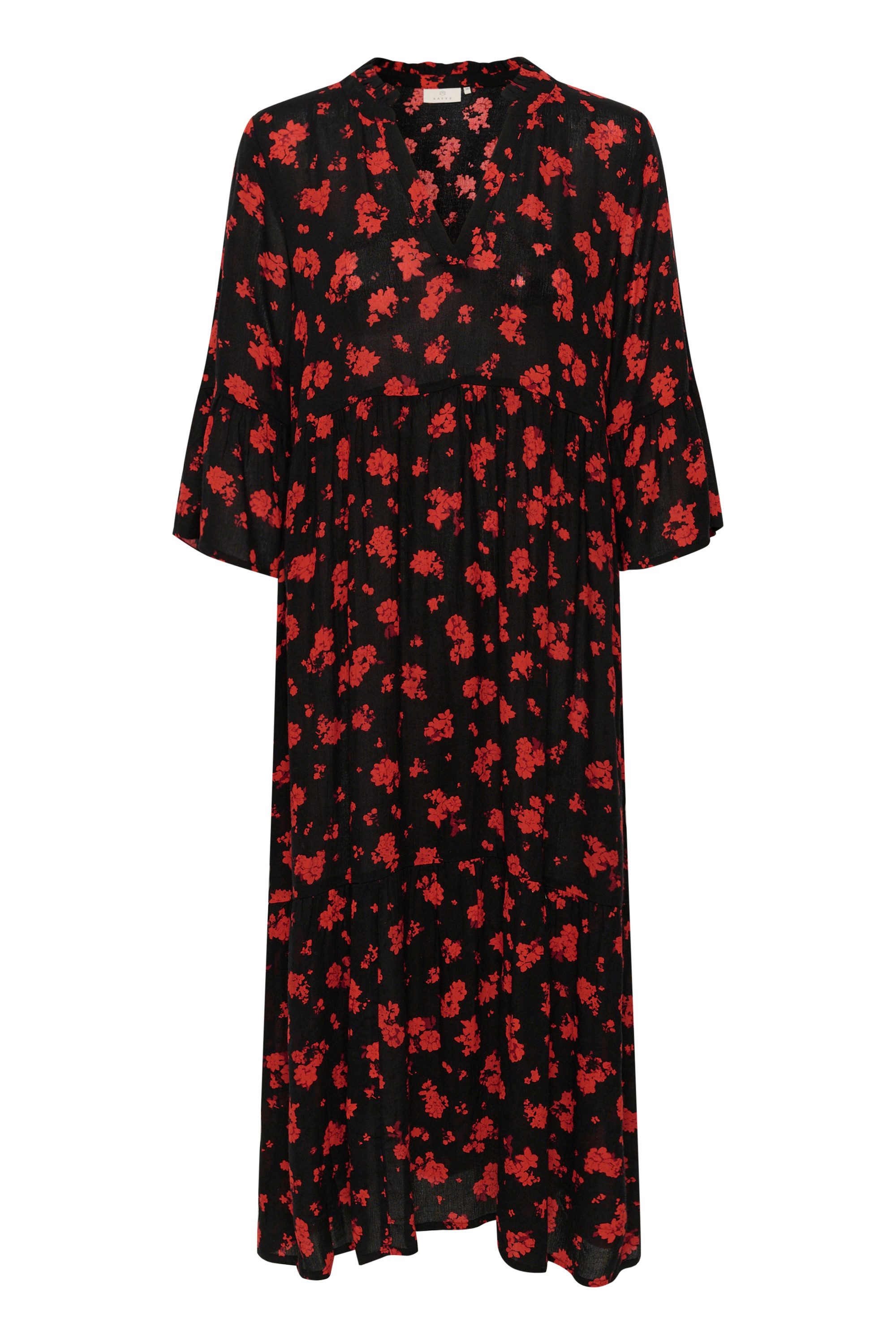 Black_Red Flower Print