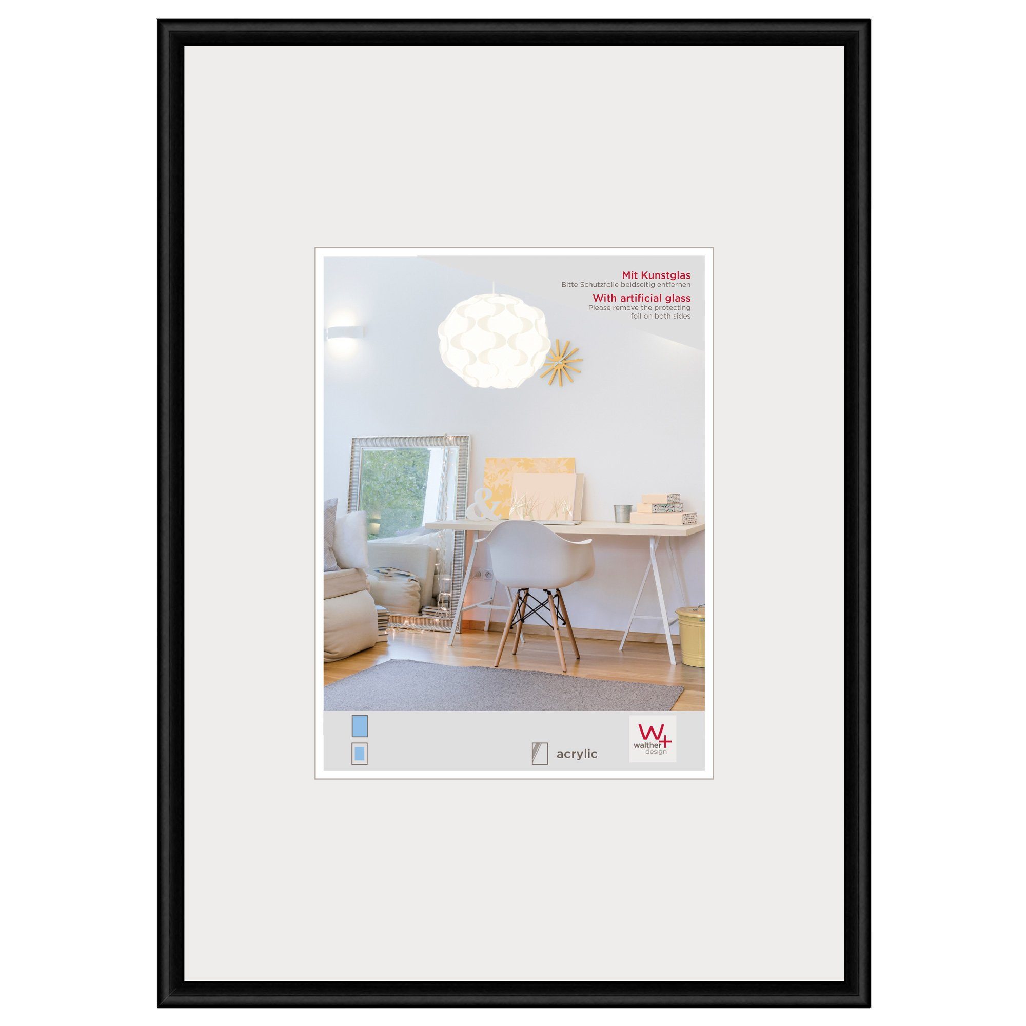 Walther Design Bilderrahmen New Lifestyle mit Kunstglas
