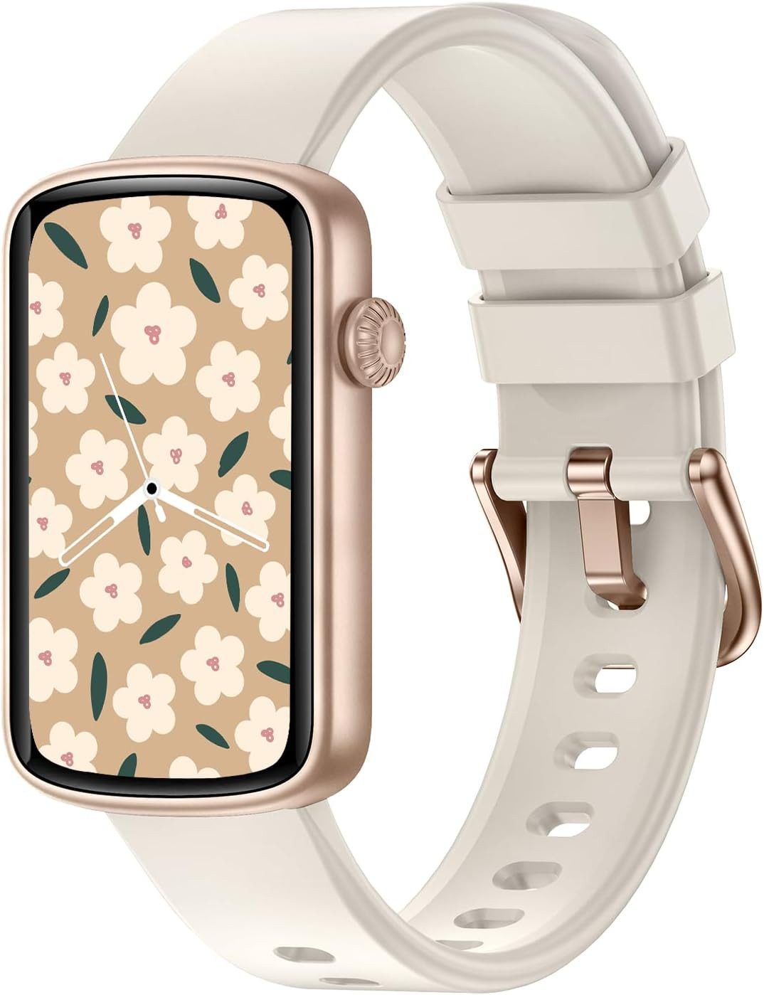 SHANG WING L2 Smartwatch (4,8 cm, Android ios), Smartwatch Damen mit Gesundheitstracker schlankem Display
