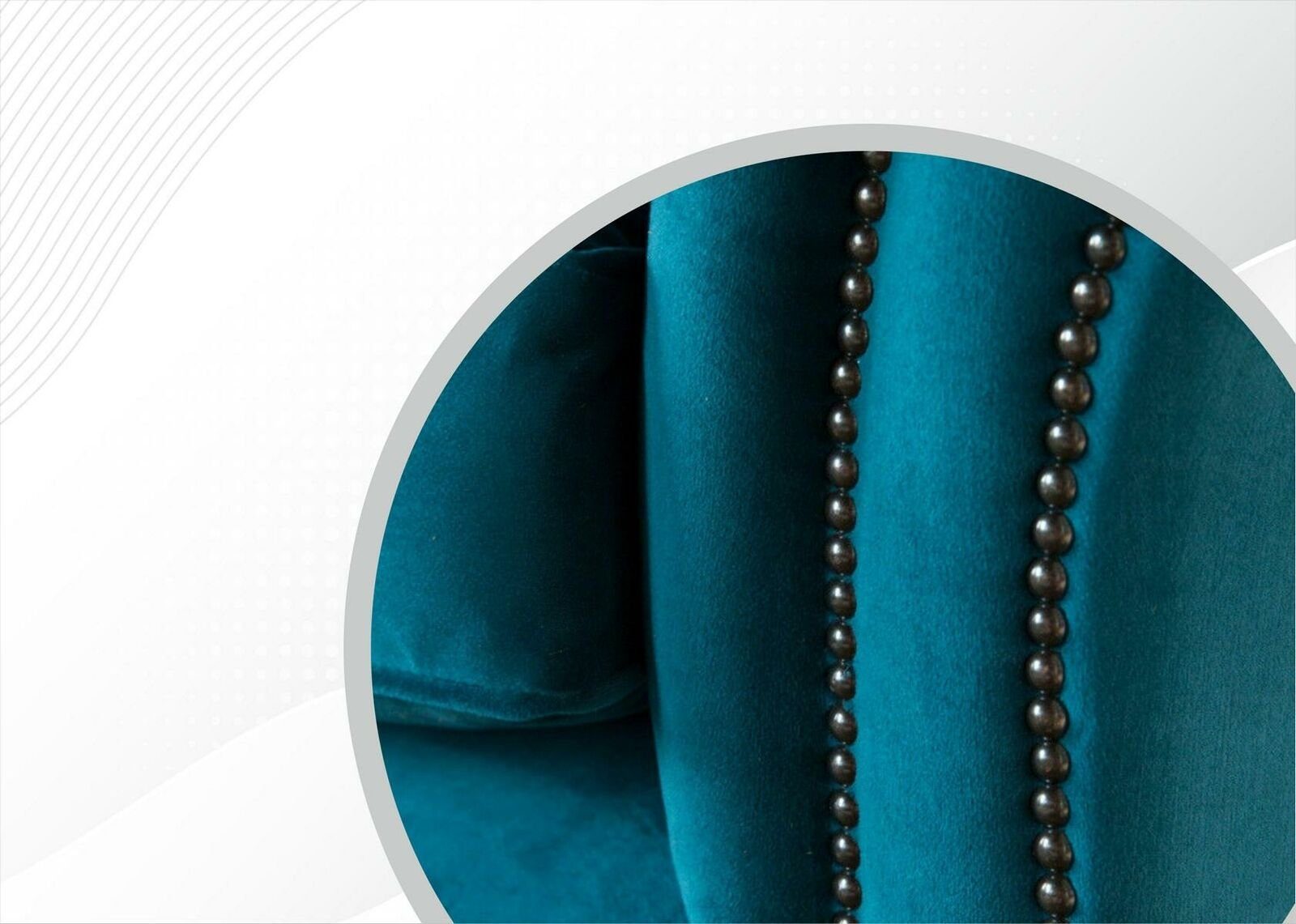 JVmoebel Chesterfield-Sofa Türkis moderner Europe Chesterfield Couch, Zweisitzer Made Neue luxus in