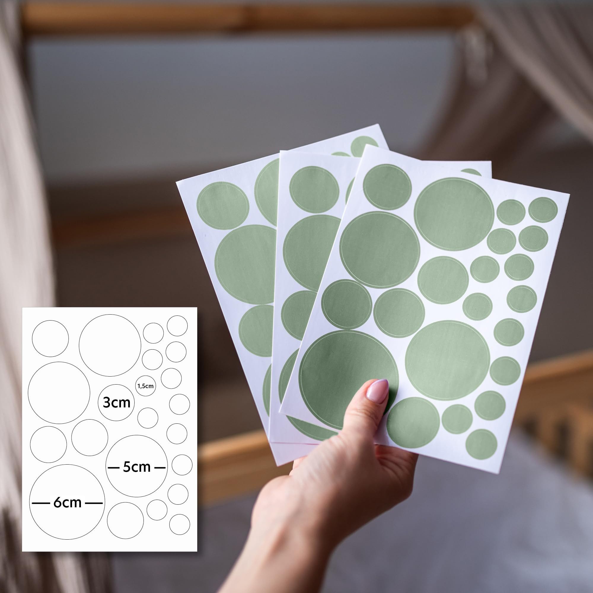 lilimaus Wandsticker Herzen, Sterne & Punkte selbstklebend - Deko fürs Kinderzimmer (132 St), Herzen, Sterne oder Punkte - 36er- & 132er-Set, ablösbar