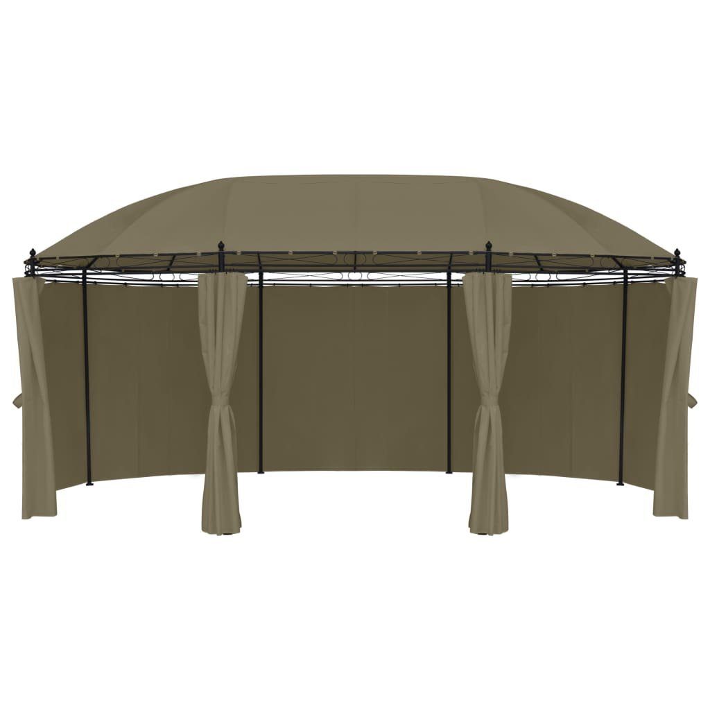 Thumbnail - vidaXL Partyzelt Pavillon mit Vorhängen 520x349x255 cm Taupe 180 g/m²