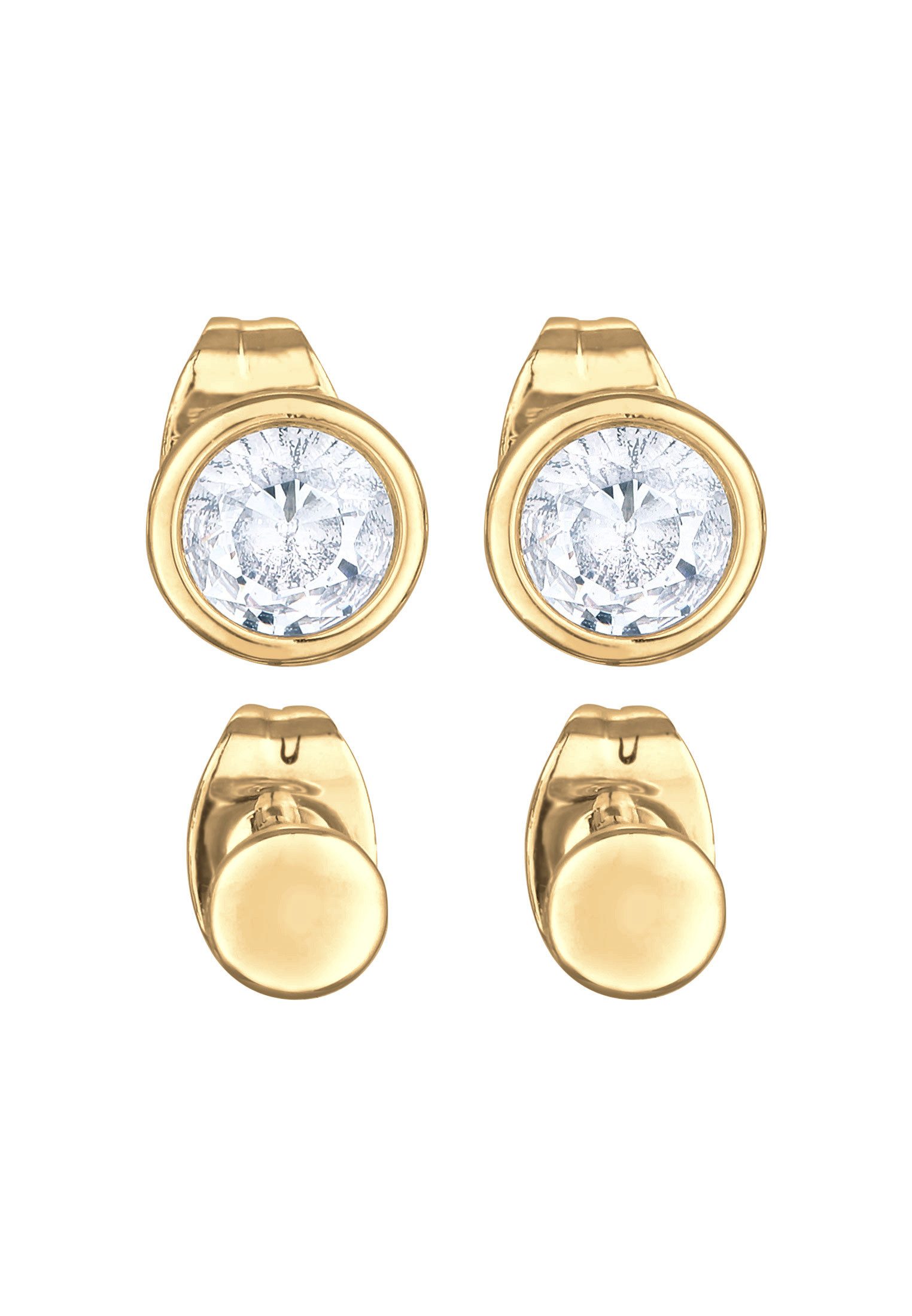 Elli Ohrring-Set 2er-Set Ohrstecker Kristalle Plättchen günstig online kaufen