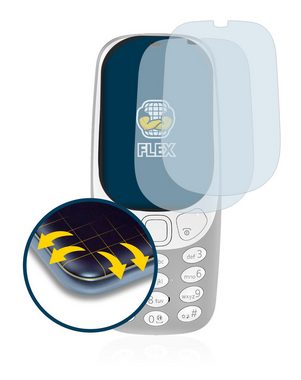 BROTECT Full-Screen Schutzfolie für Nokia 3310 (2017), Displayschutzfolie, 2 Stück, 3D Curved klar