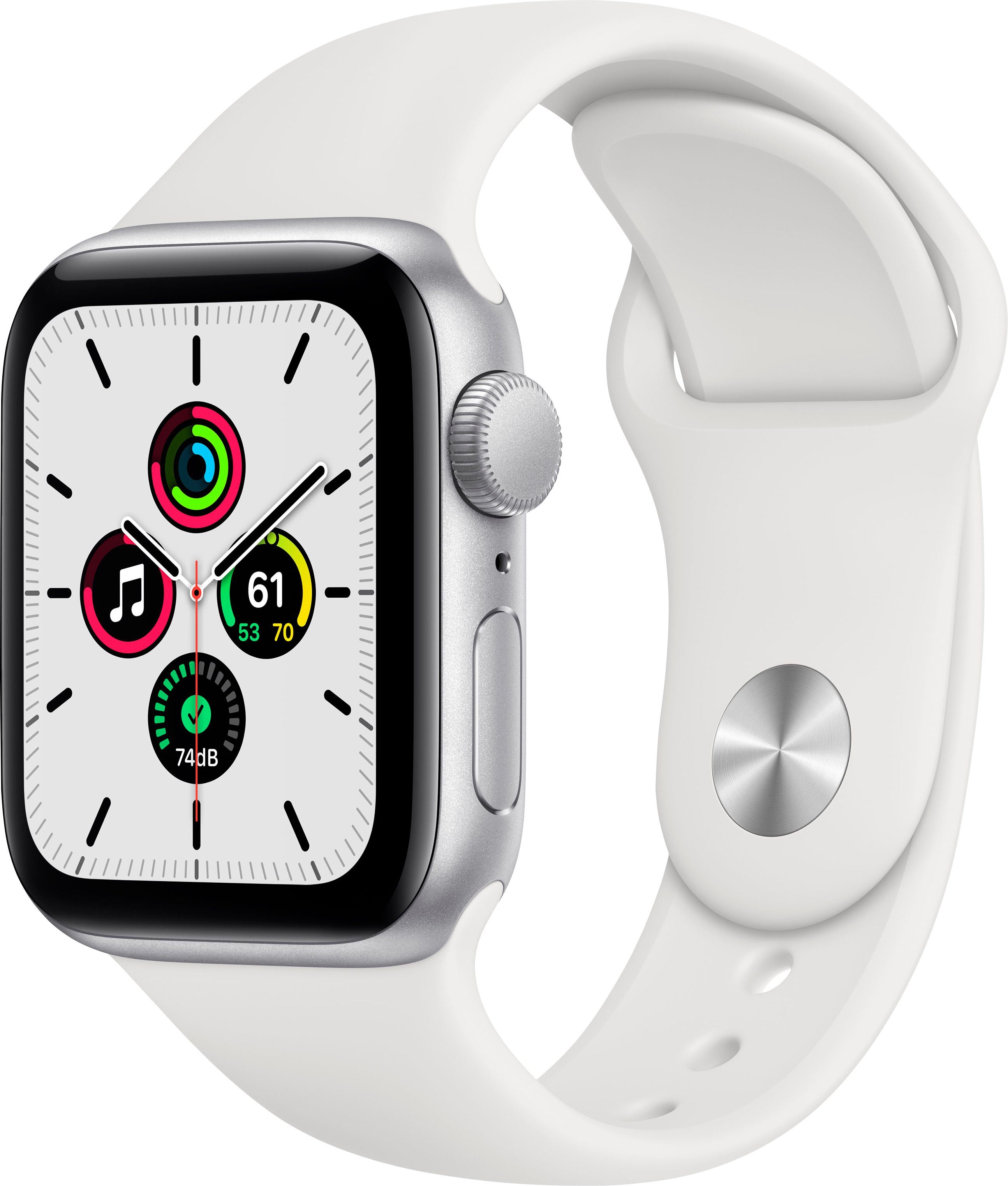 Apple SE GPS, Aluminiumgehäuse mit Sportarmband 40mm Watch, inkl.  Ladestation (magnetisches Ladekabel)