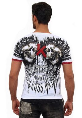 KINGZ T-Shirt mit trendigem Totenkopf-Druck