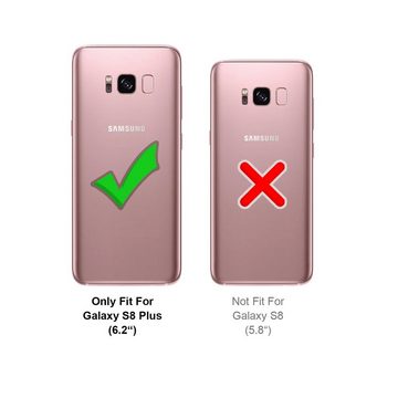 CoolGadget Handyhülle Denim Schutzhülle Flip Case für Samsung Galaxy S8 Plus 6,2 Zoll, Book Cover Handy Tasche Hülle für Samsung S8+ Klapphülle