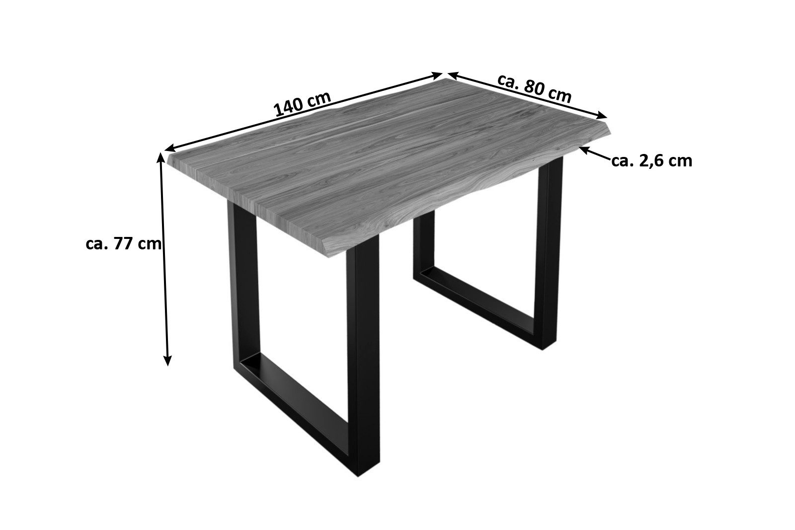 Loreno® Baumkantentisch Lauren, Tisch Baumkante 140 günstig online kaufen