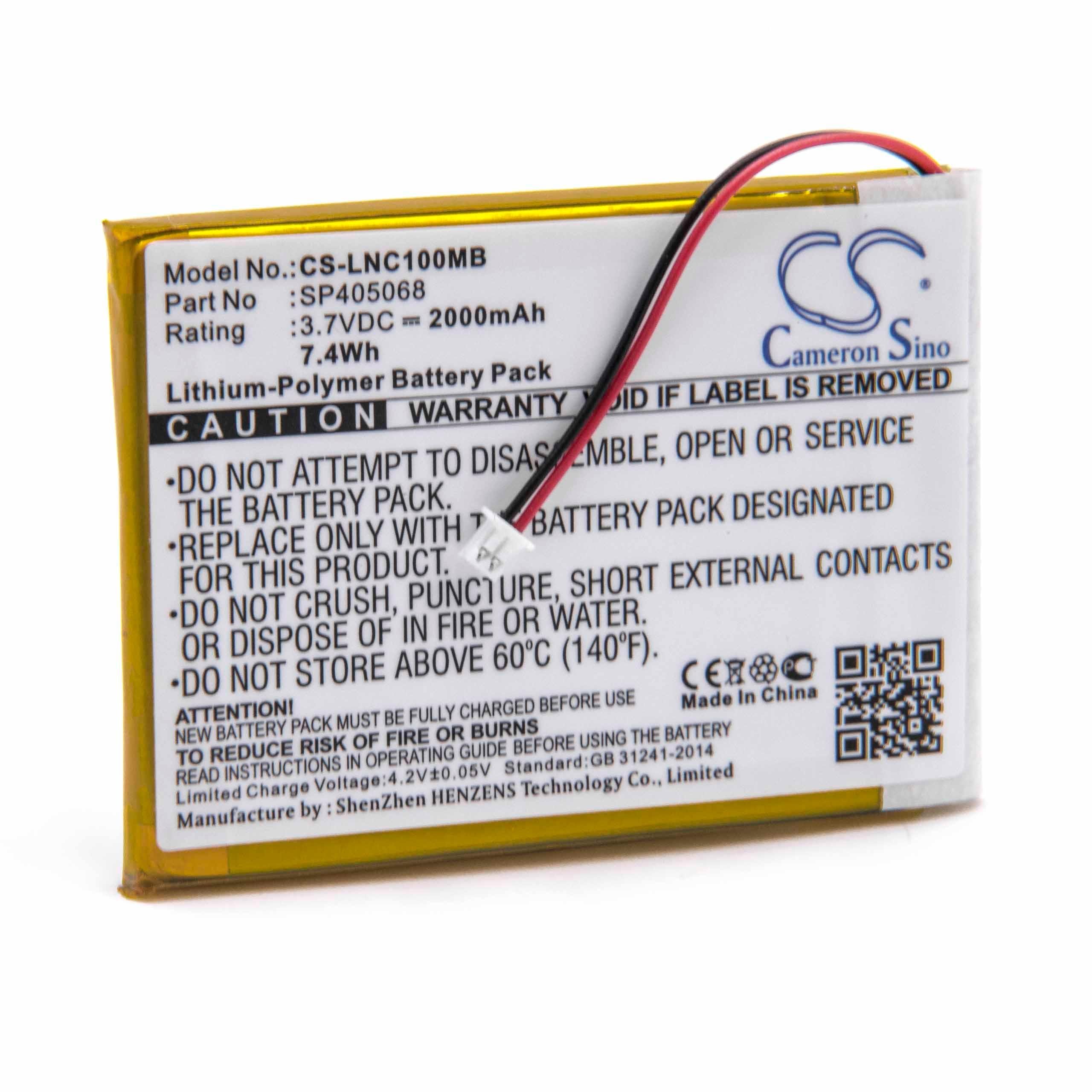 vhbw Ersatz für Luvion SP405068 für Akku Li-Polymer 2000 mAh (3,7 V)