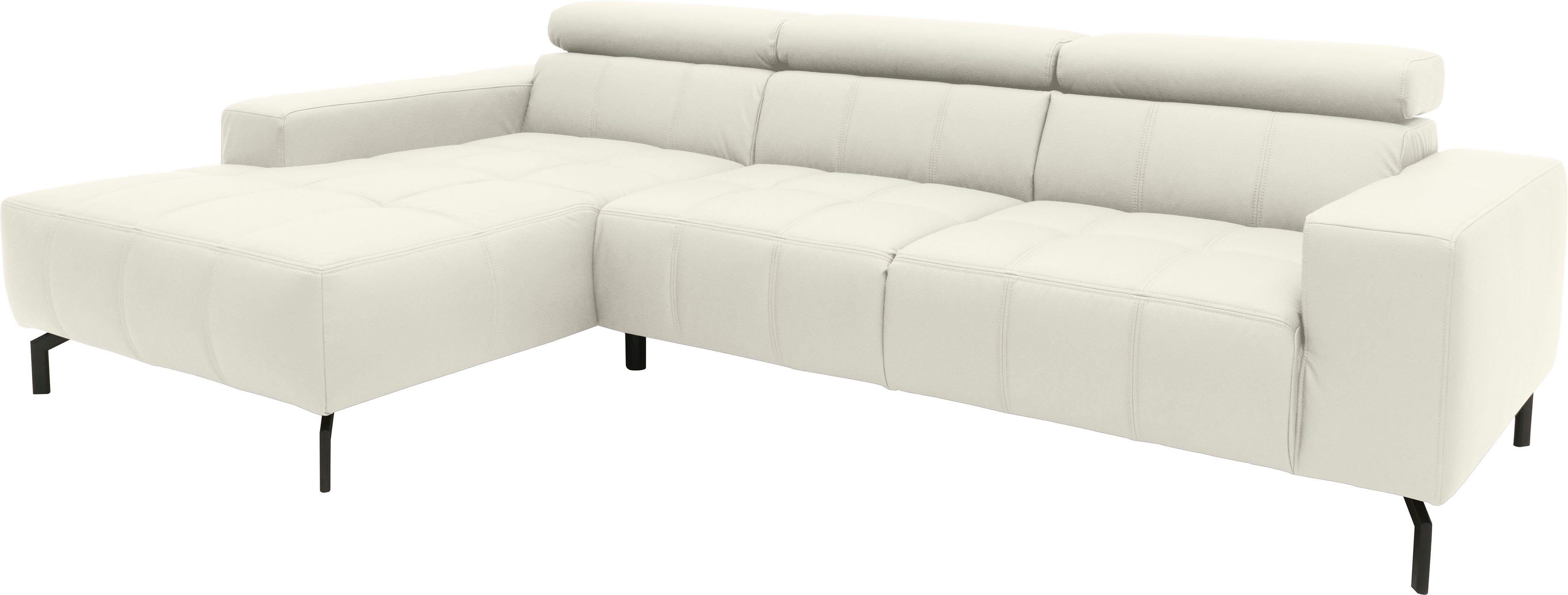 DOMO collection Ecksofa "Cunelli tolle Sitznähte als Designelement, fester günstig online kaufen